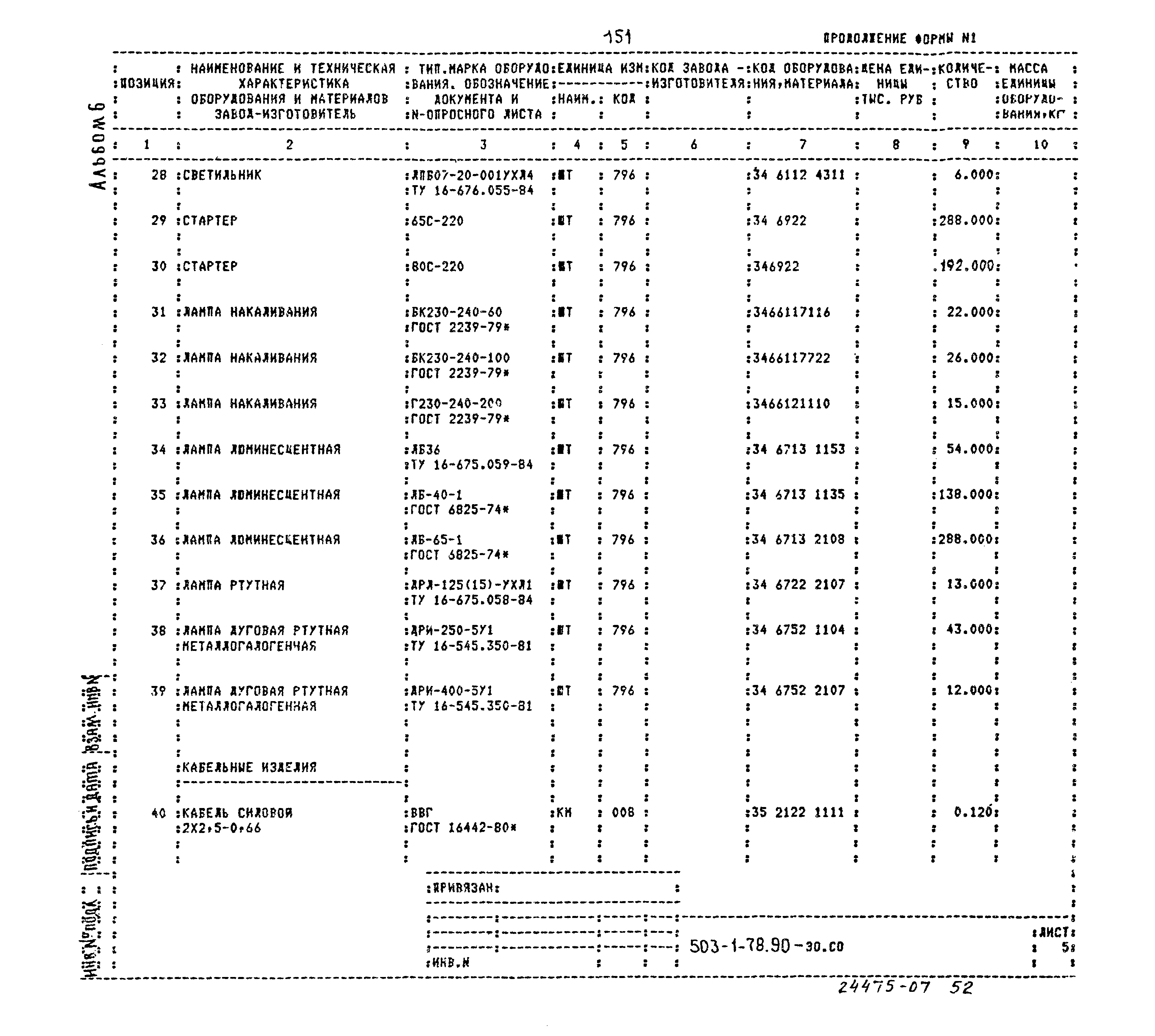 Типовой проект 503-1-78.90