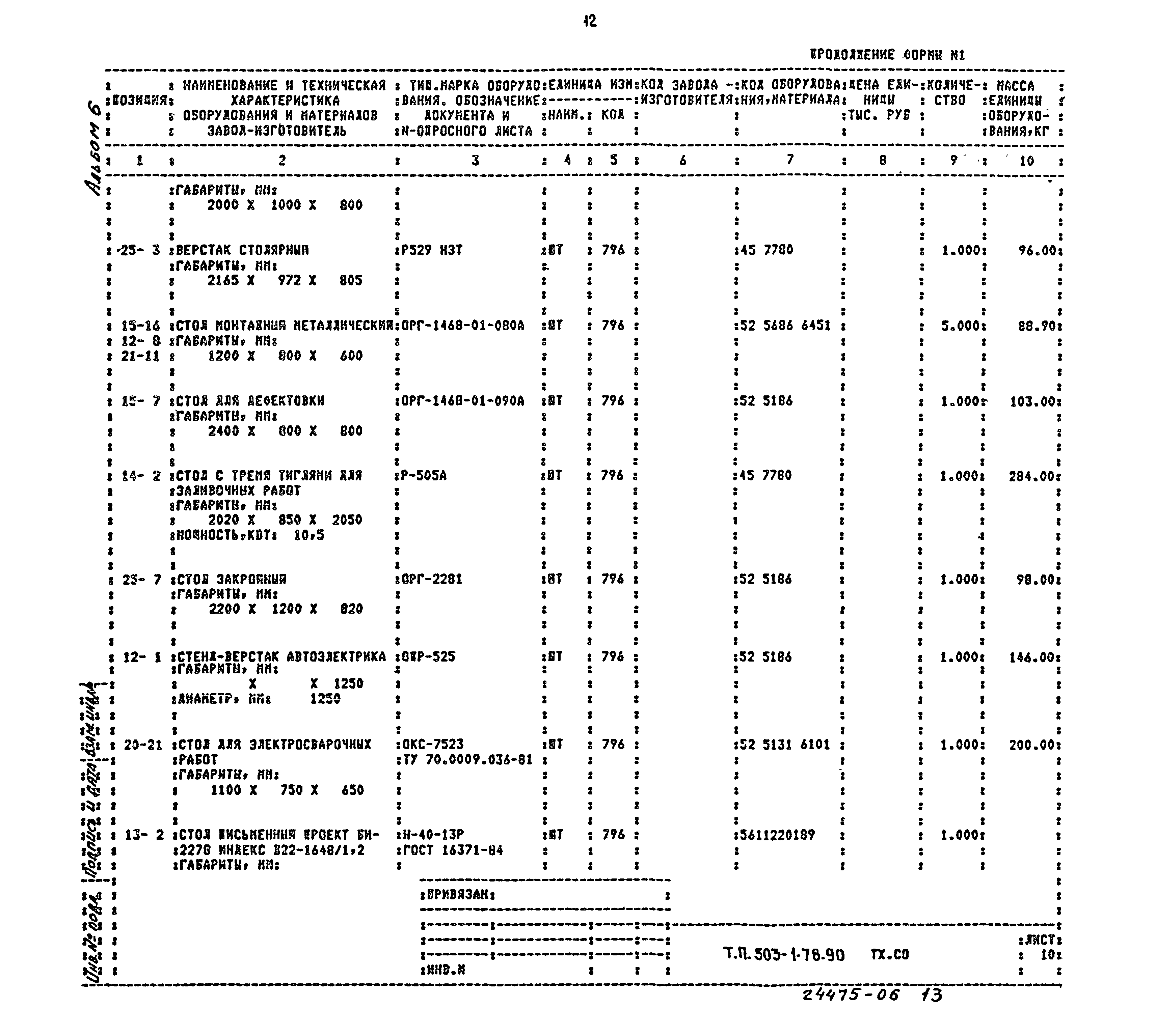 Типовой проект 503-1-78.90