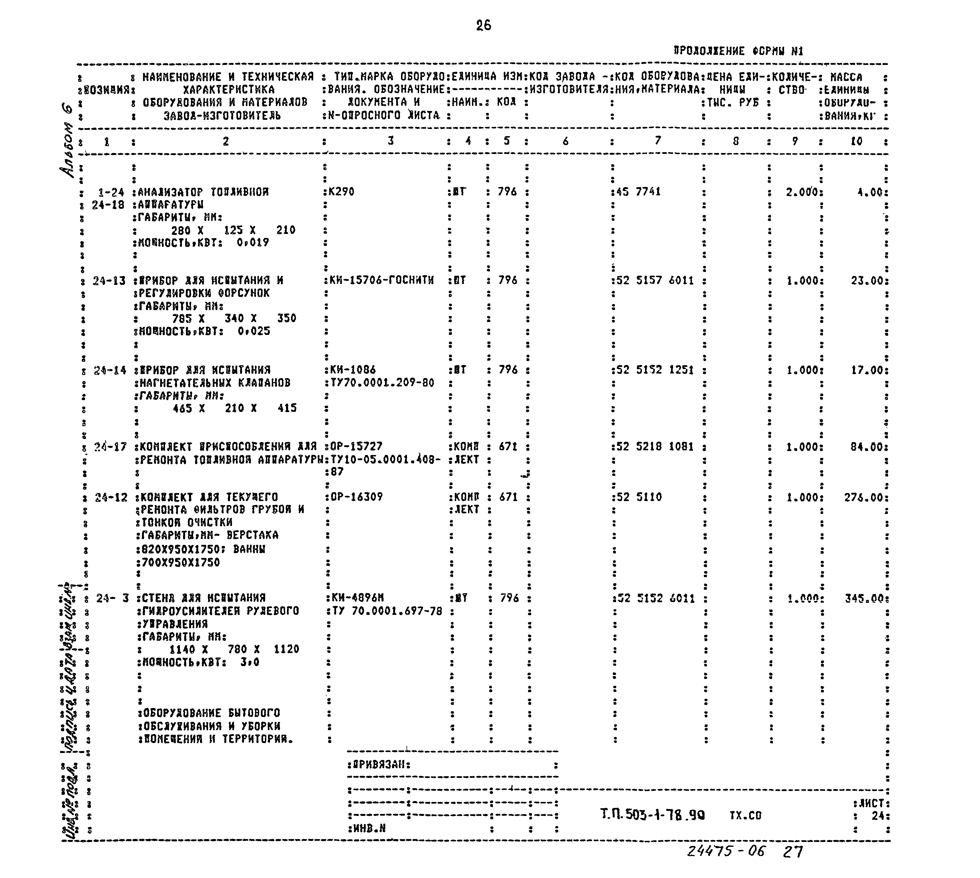 Типовой проект 503-1-78.90