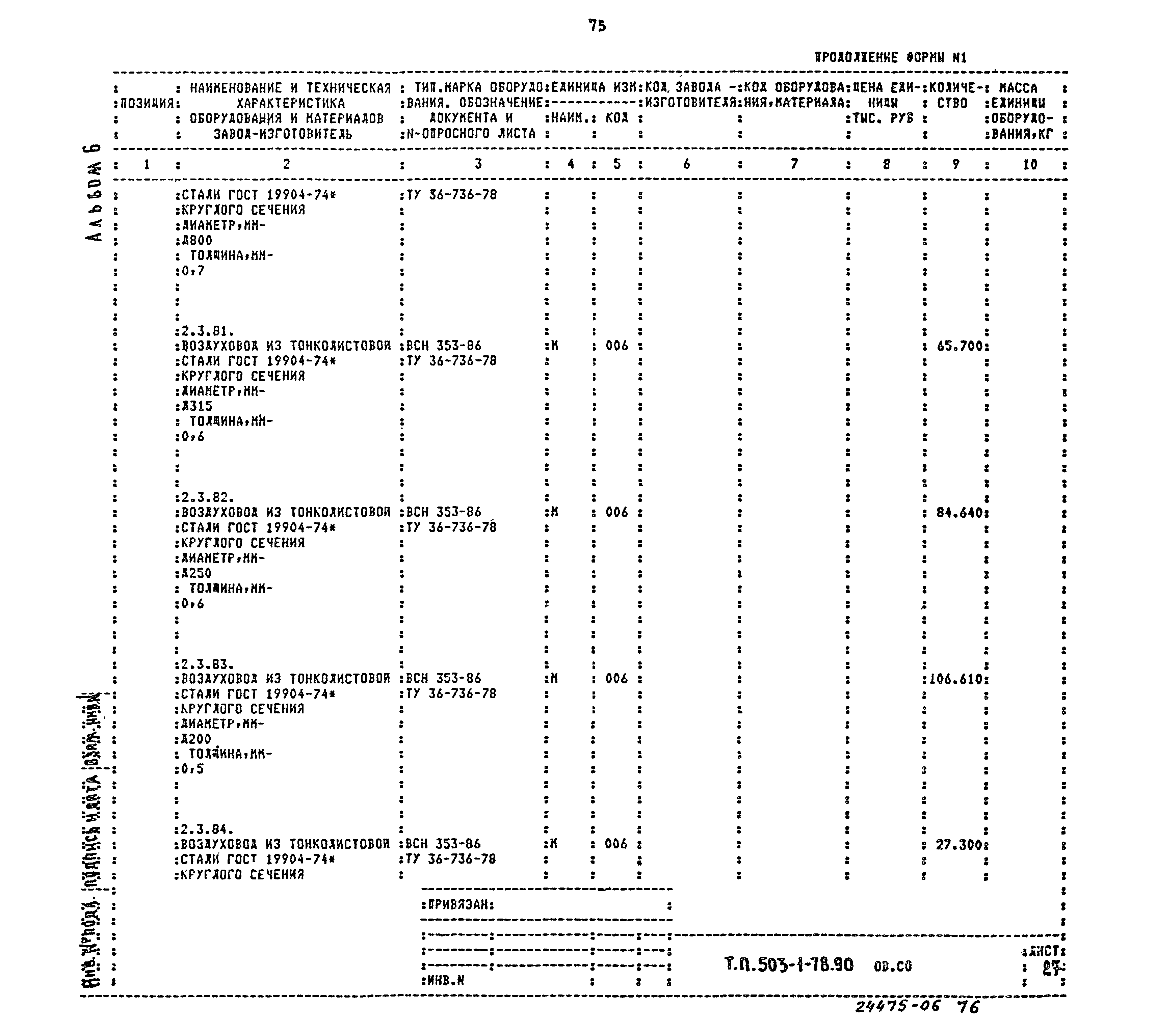 Типовой проект 503-1-78.90