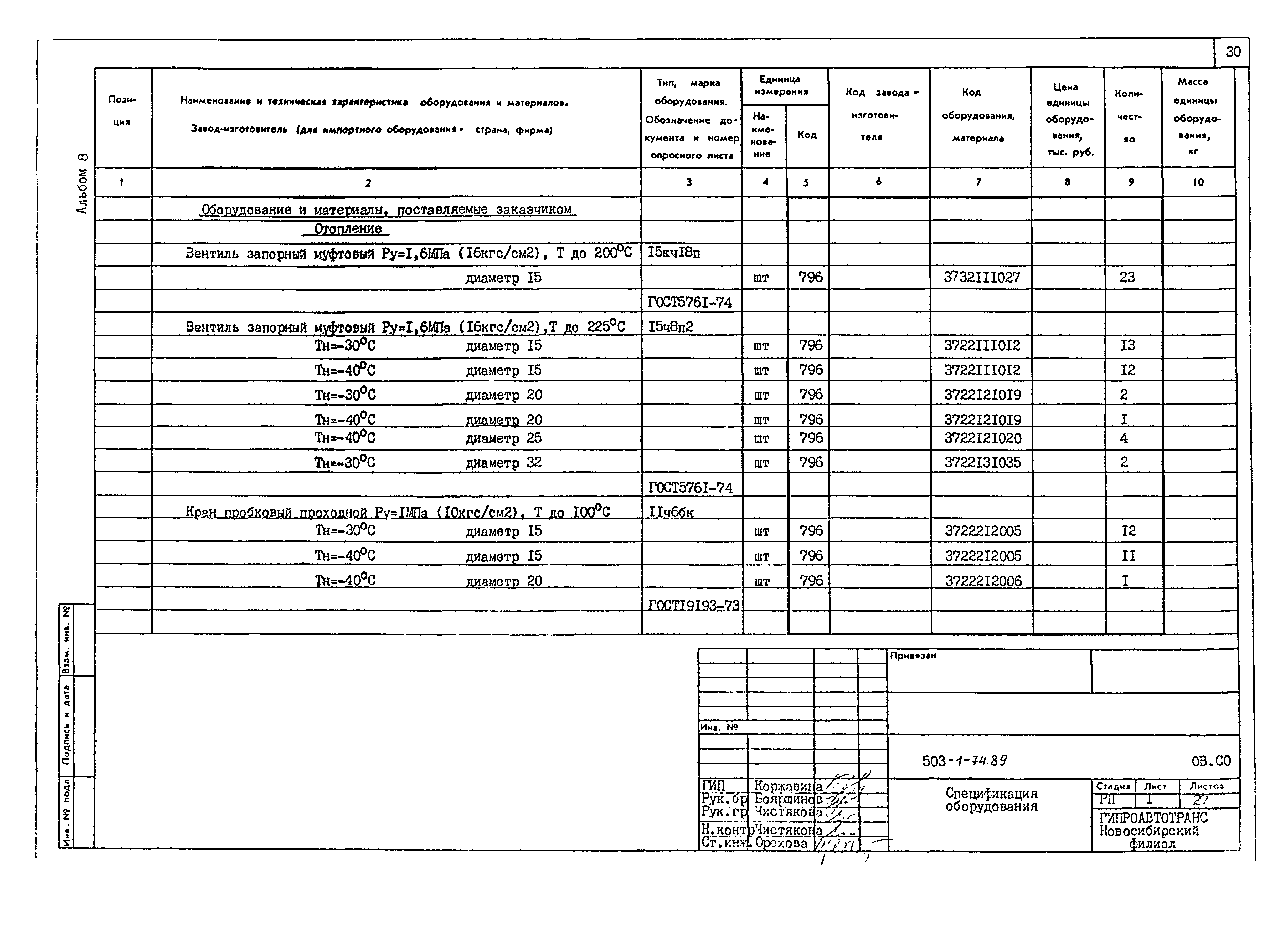 Типовой проект 503-1-74.89