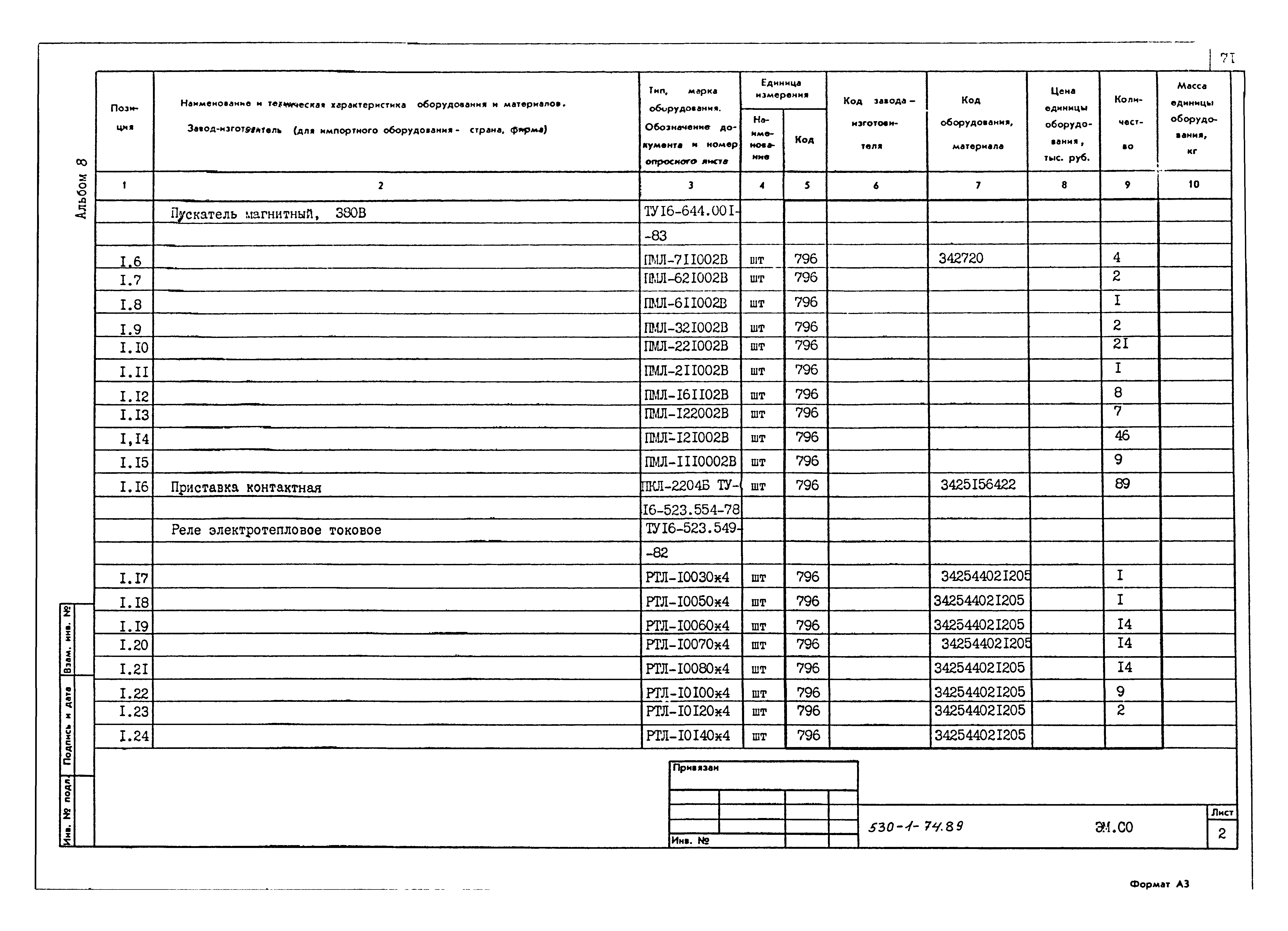 Типовой проект 503-1-74.89