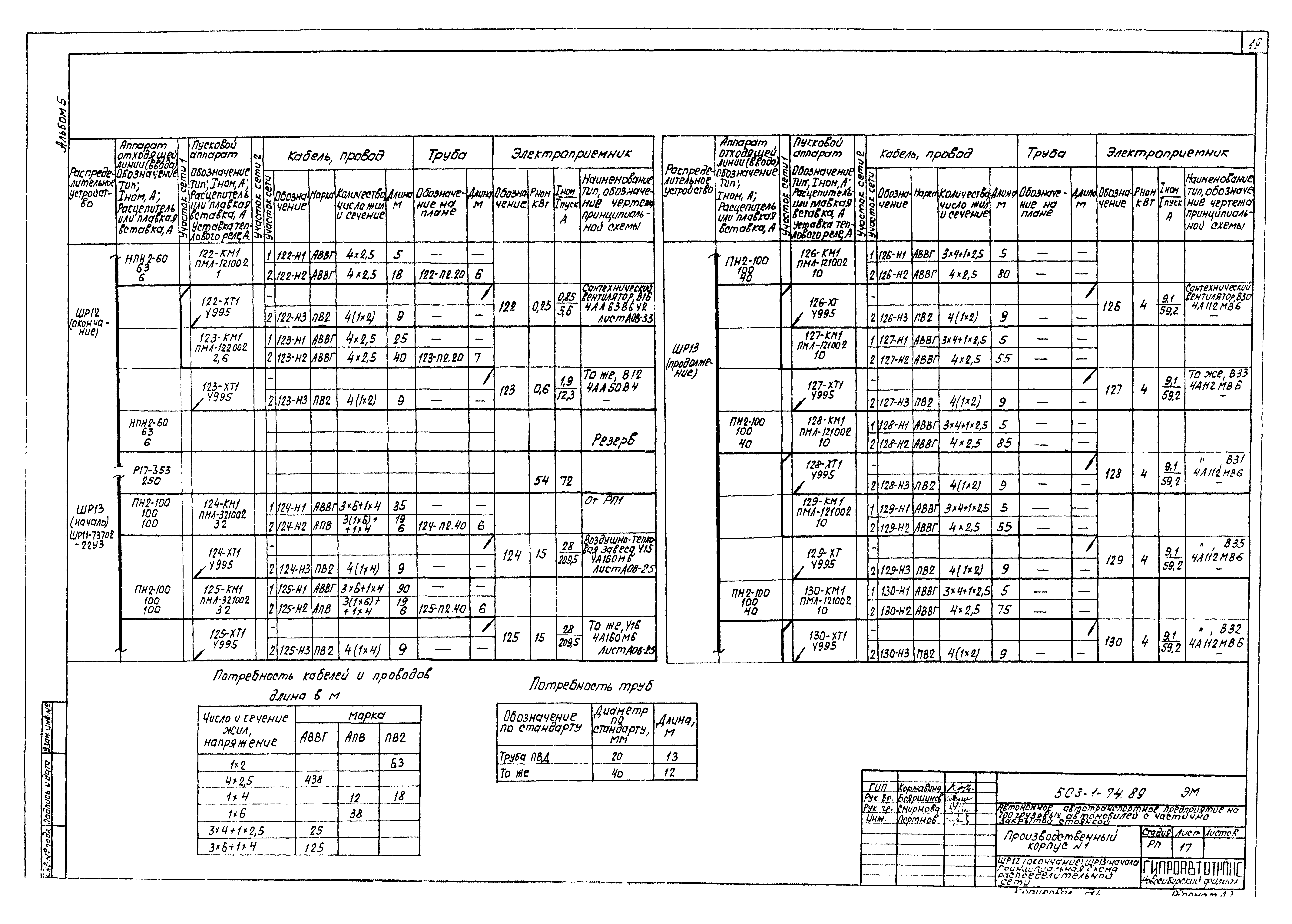 Типовой проект 503-1-74.89