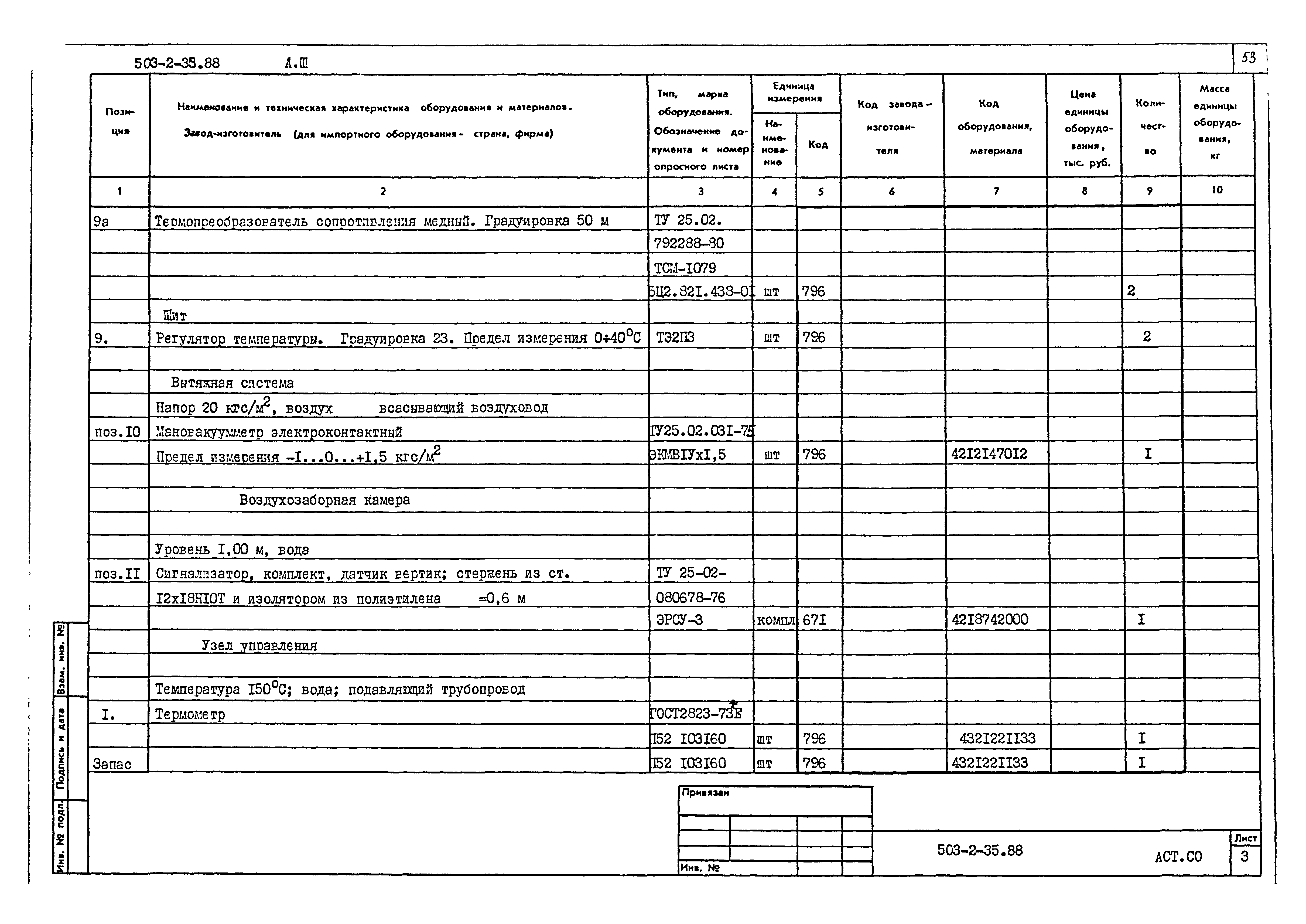 Типовой проект 503-2-35.88