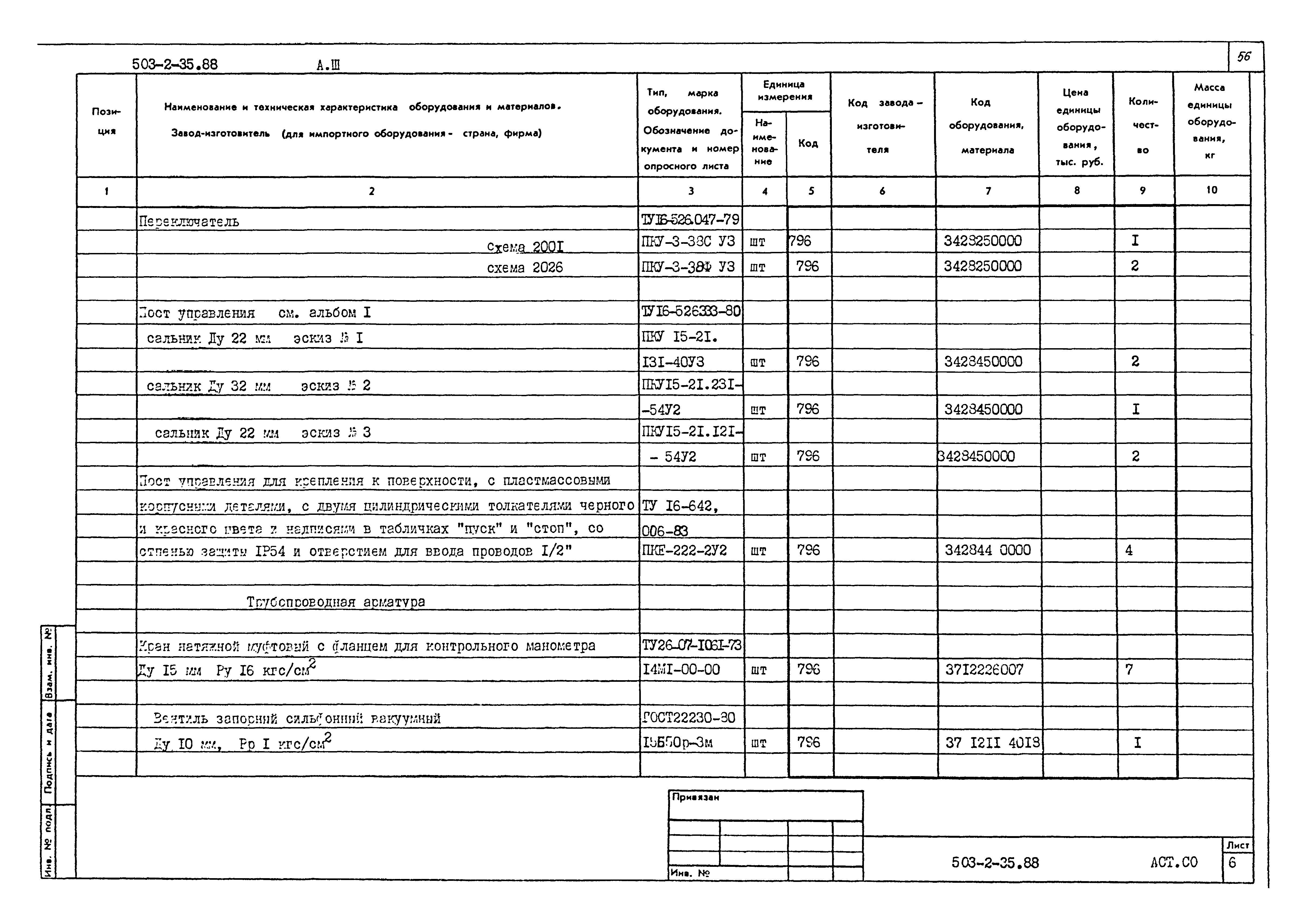 Типовой проект 503-2-35.88