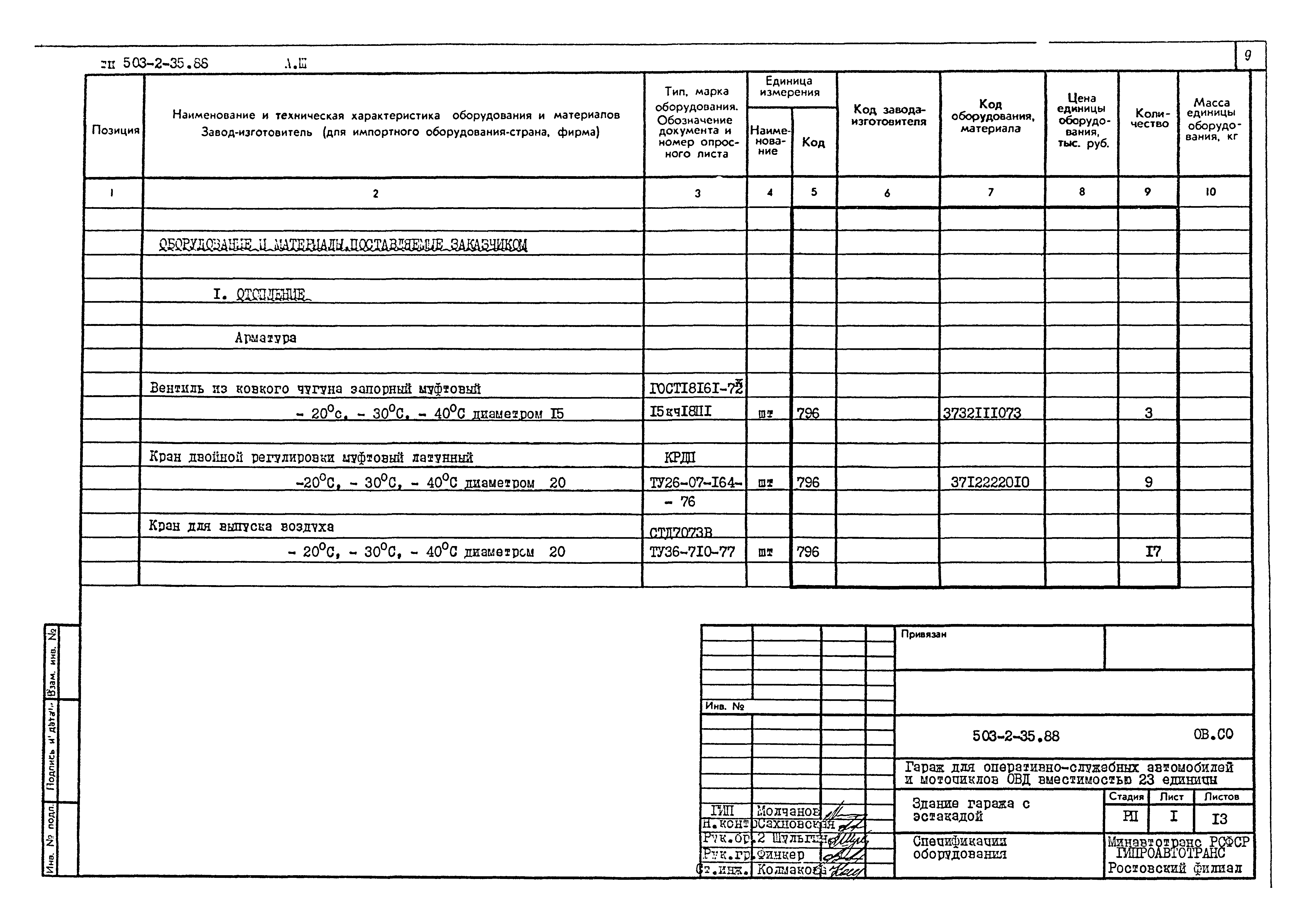 Типовой проект 503-2-35.88