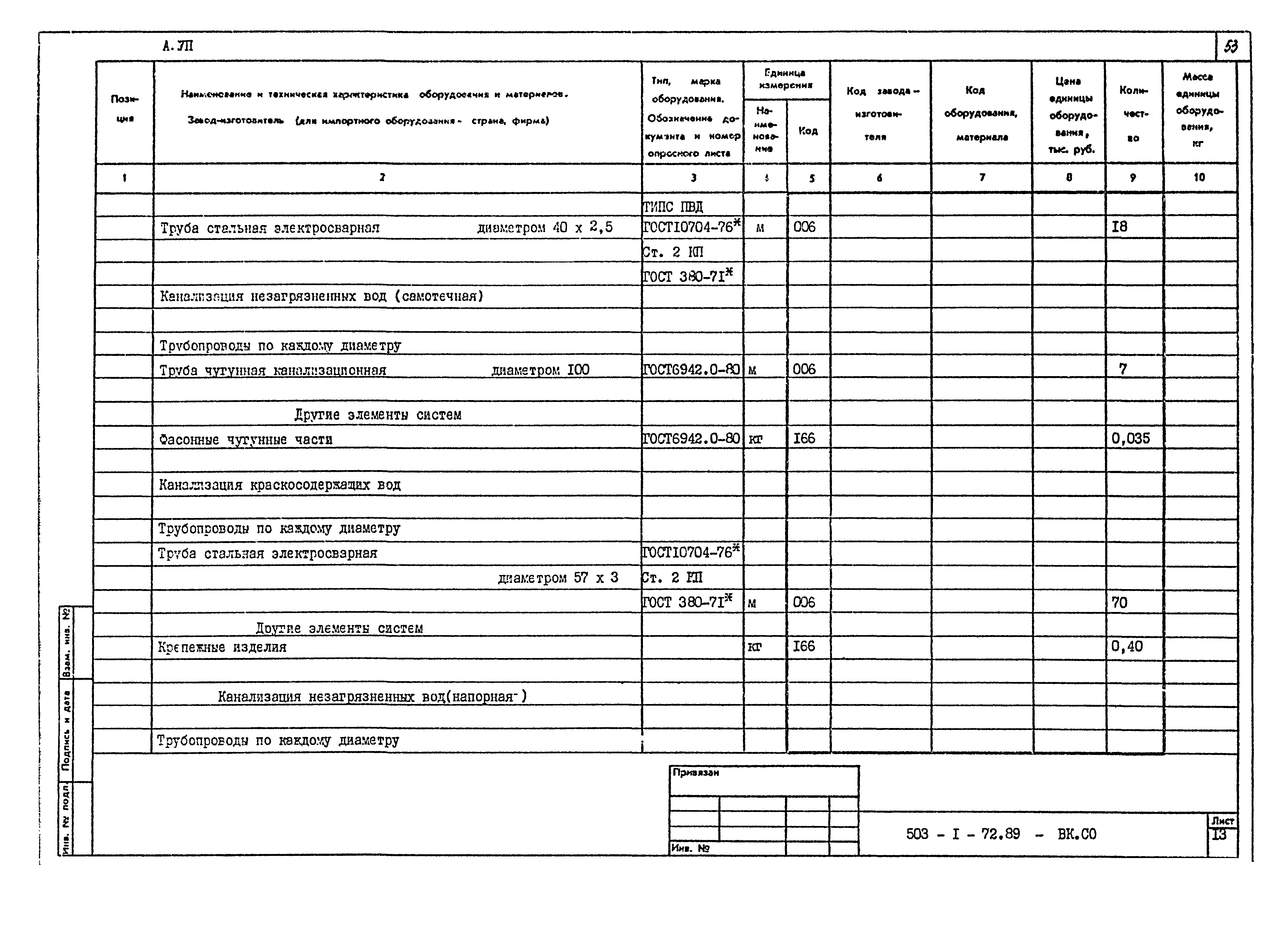 Типовой проект 503-1-72.89