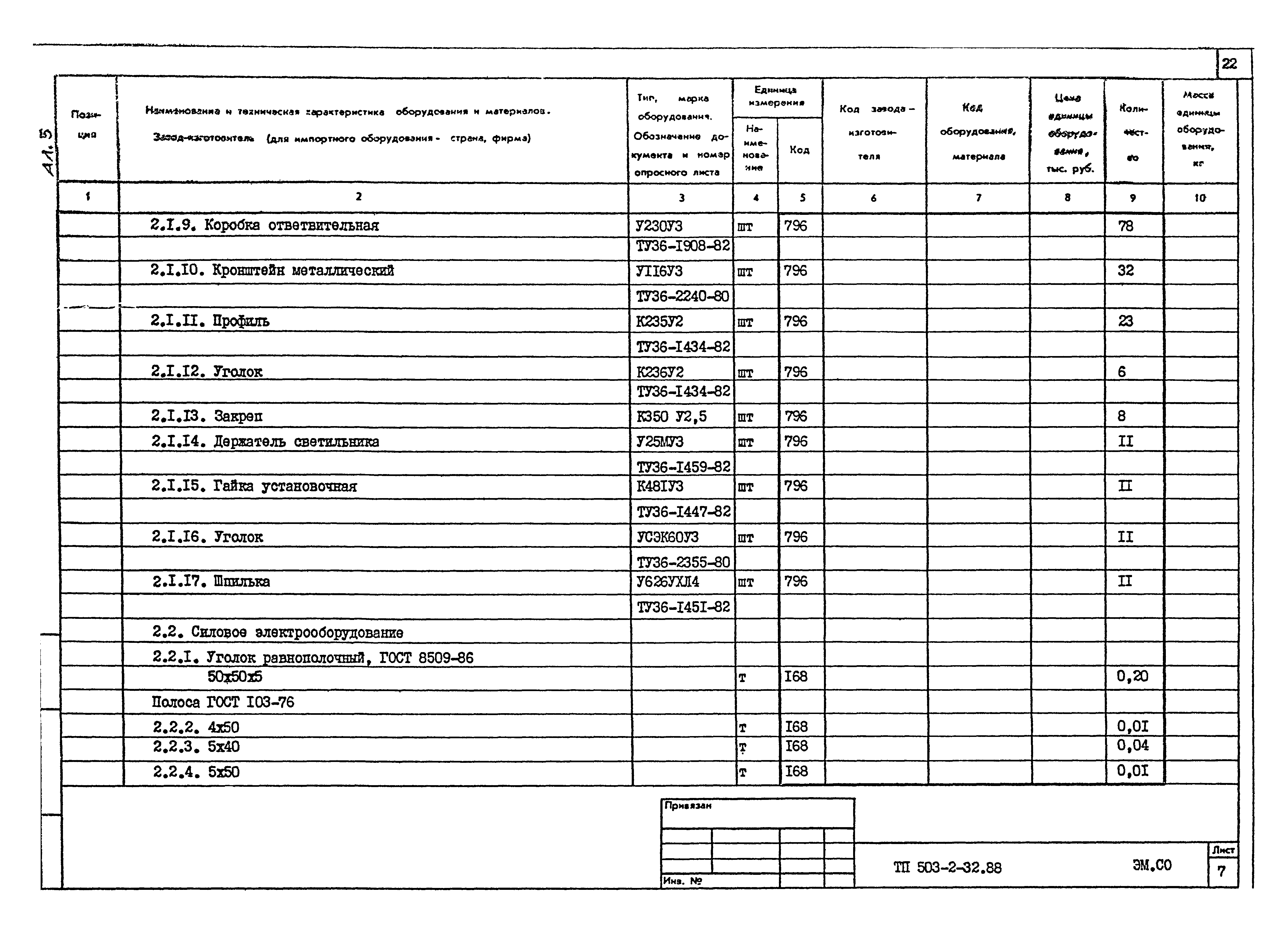 Типовой проект 503-2-32.88