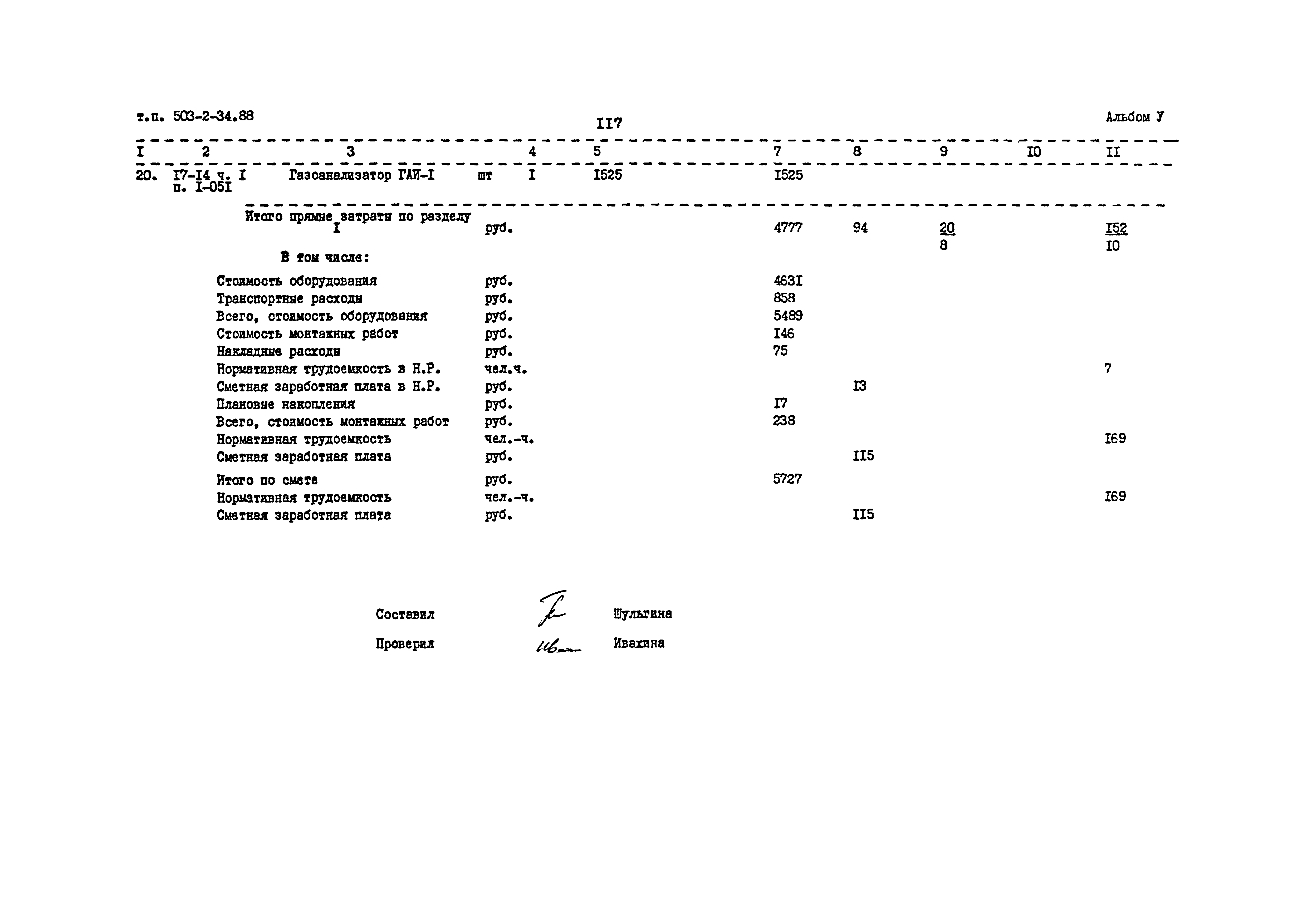 Типовой проект 503-2-34.88