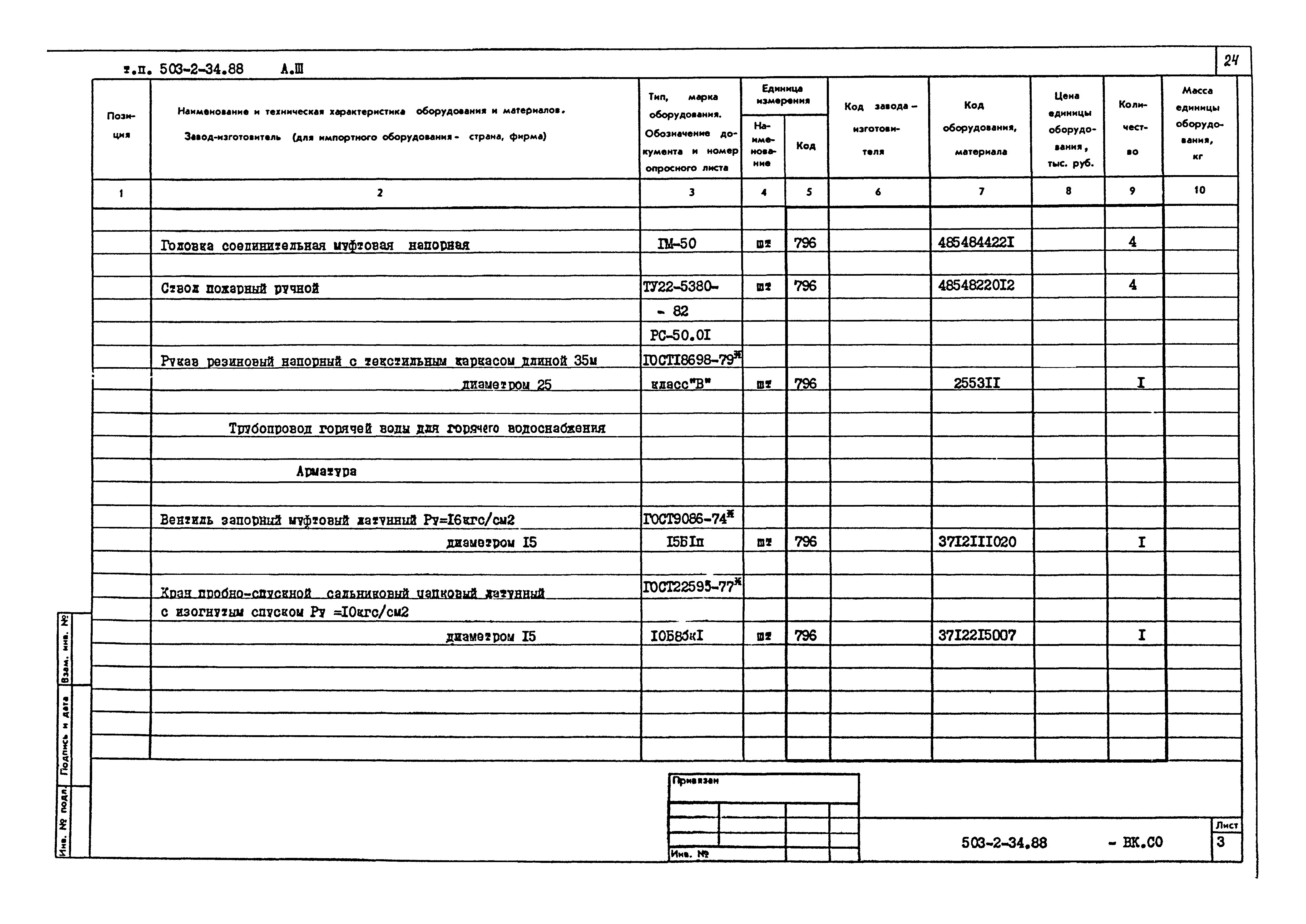 Типовой проект 503-2-34.88