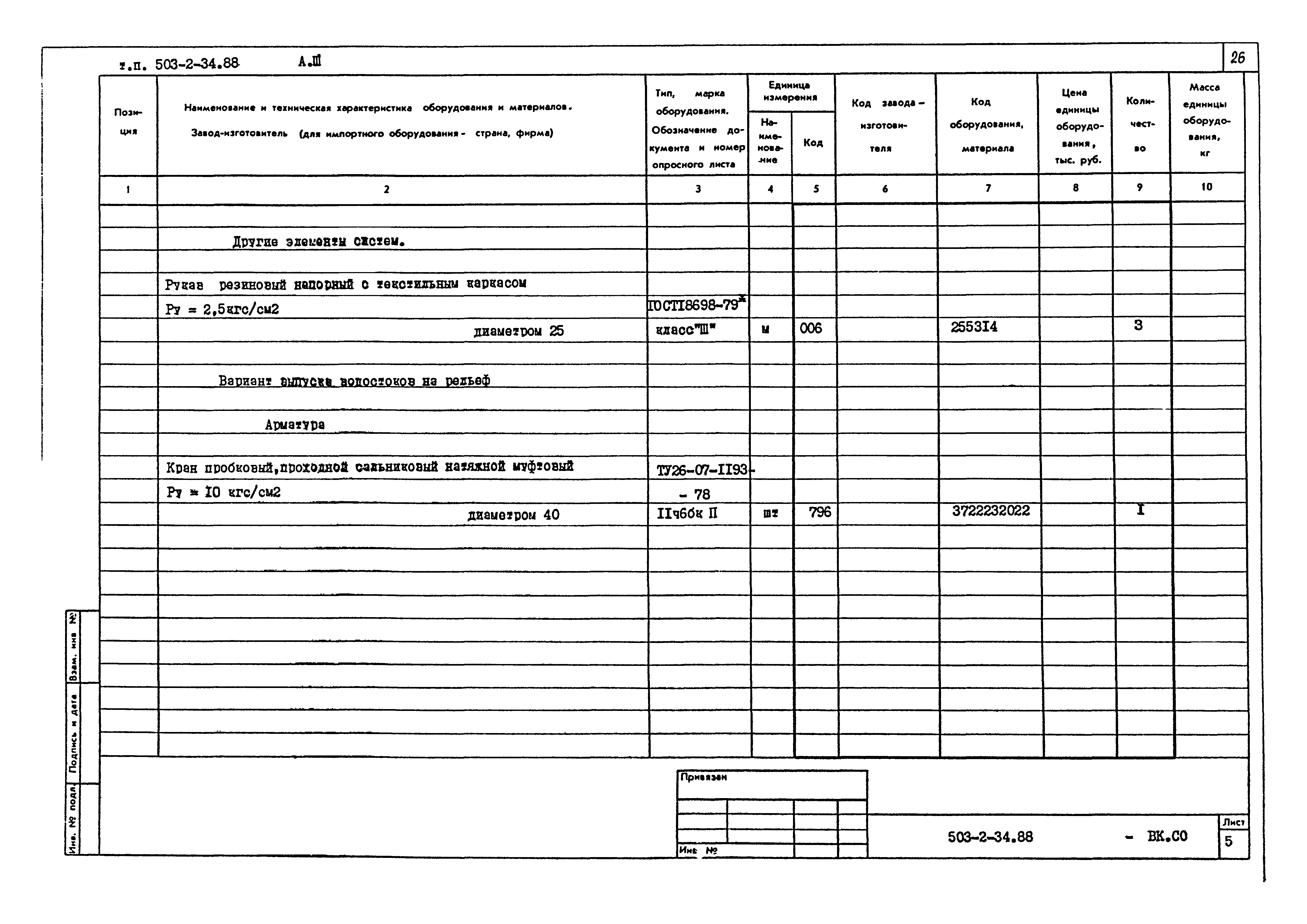 Типовой проект 503-2-34.88