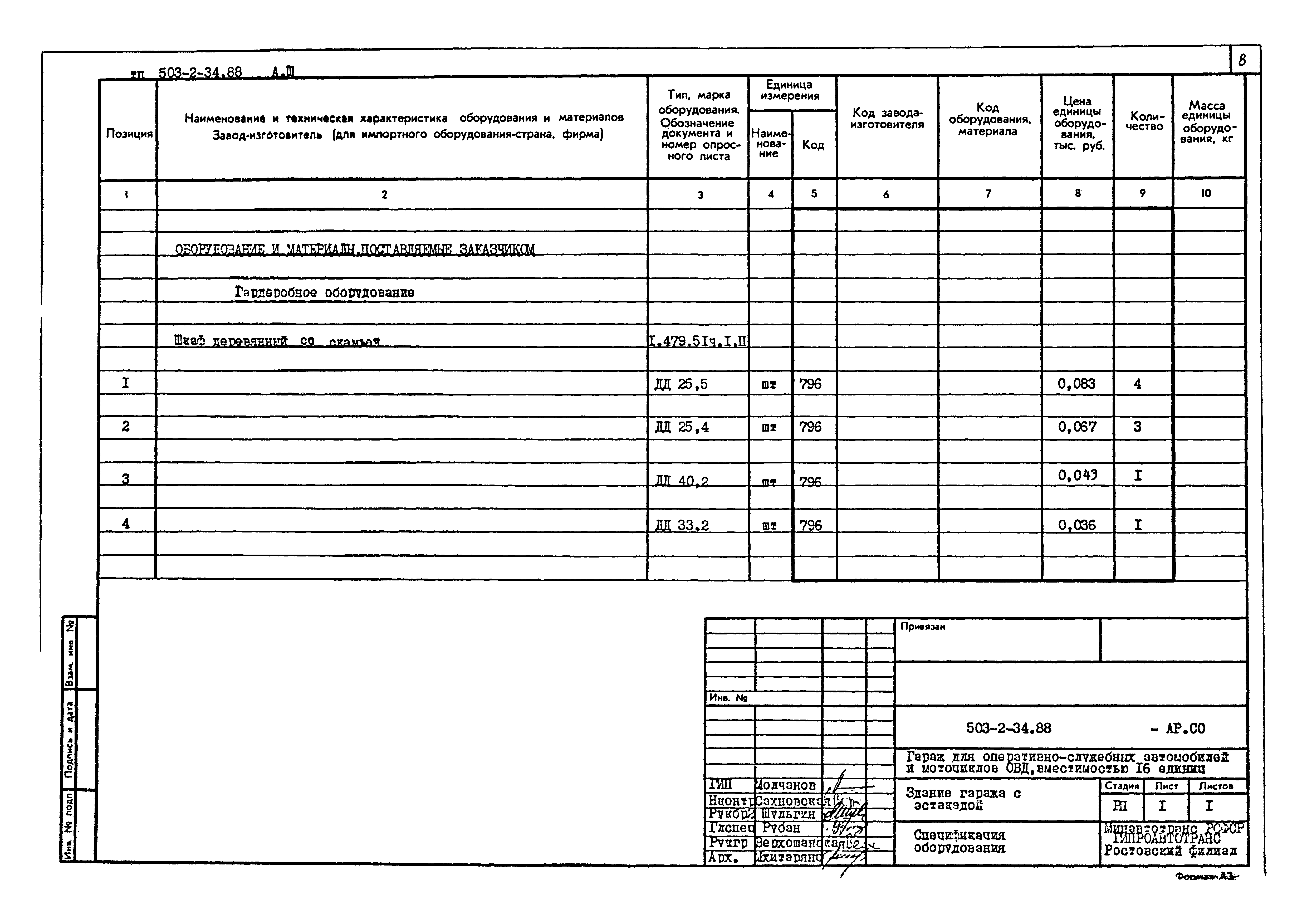 Типовой проект 503-2-34.88