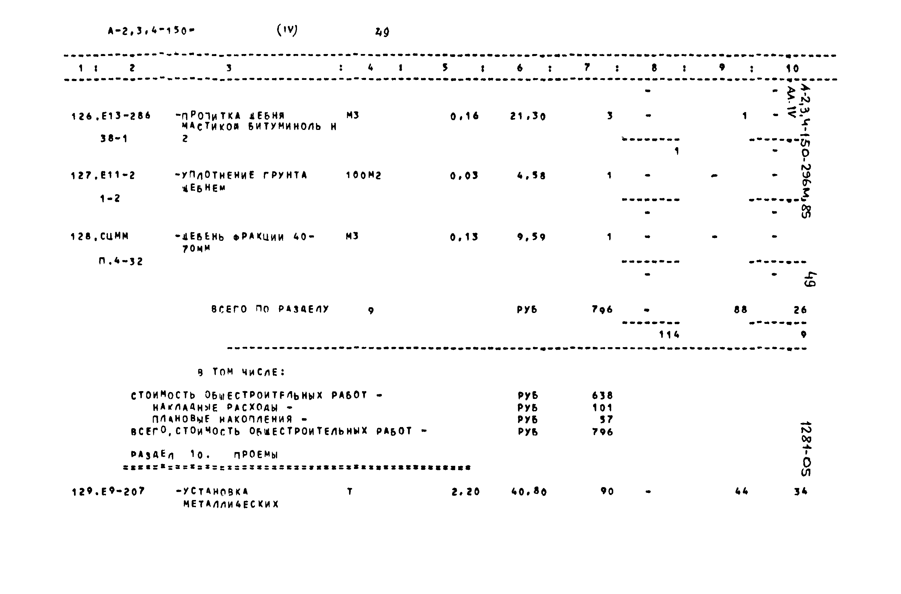 Типовой проект А-II,III,IV-150-296м.85