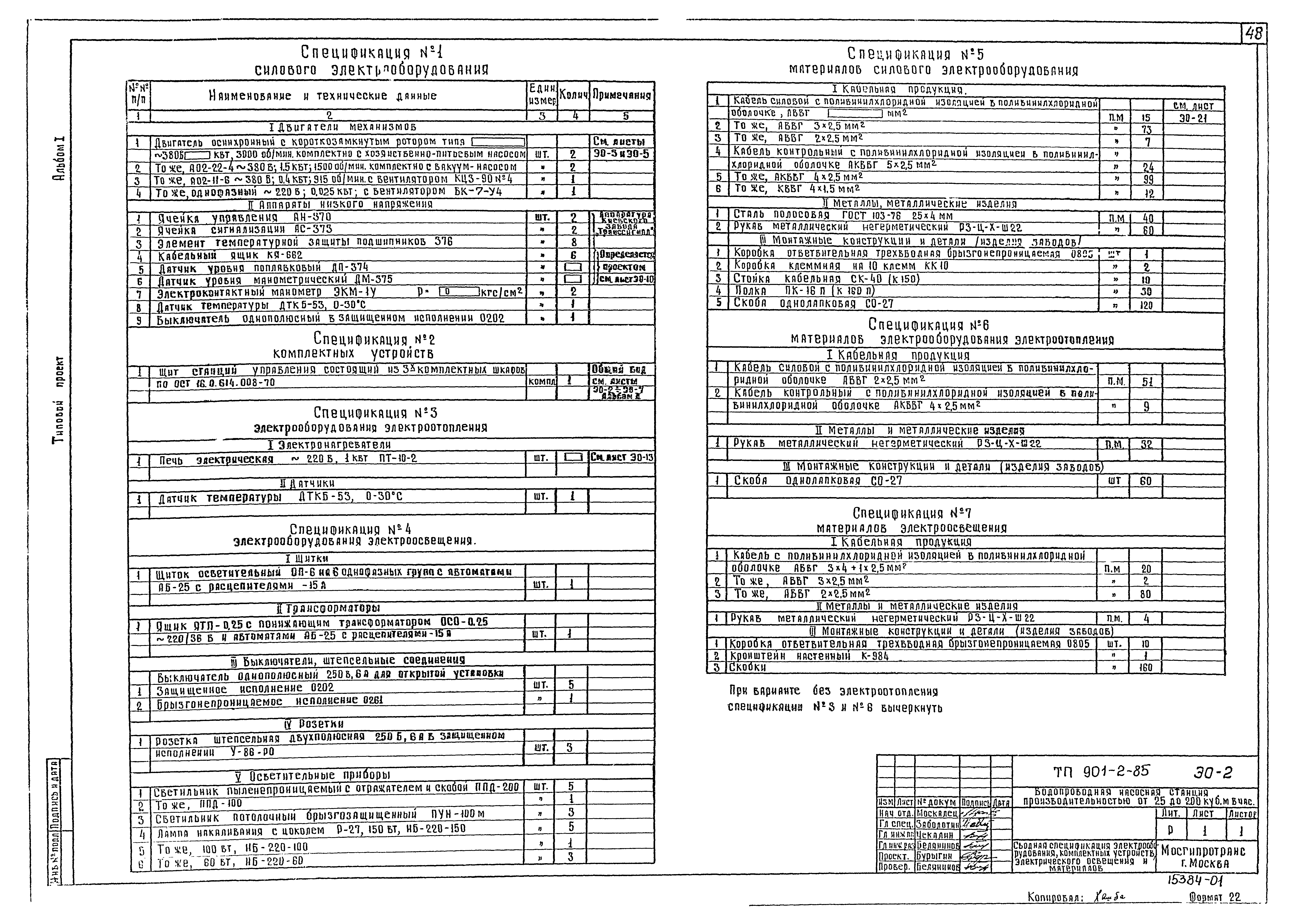 Типовой проект 901-2-85