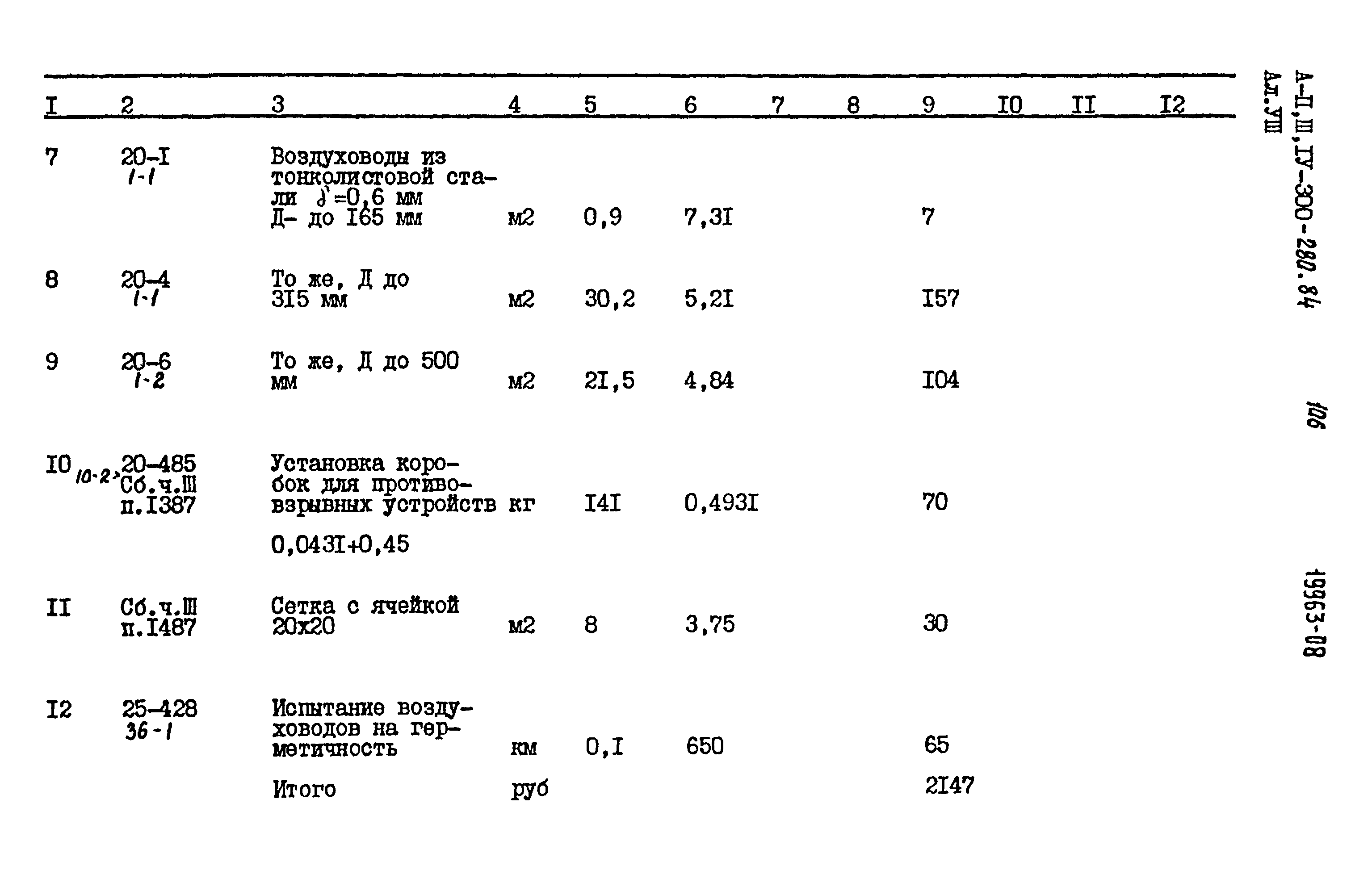 Типовой проект А-II,III,IV-300-280.84