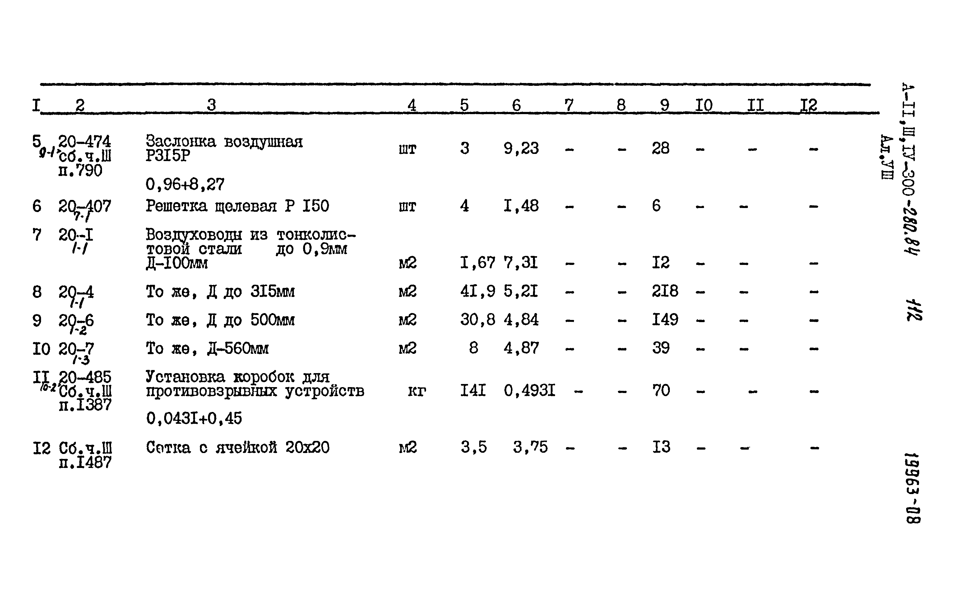 Типовой проект А-II,III,IV-300-280.84