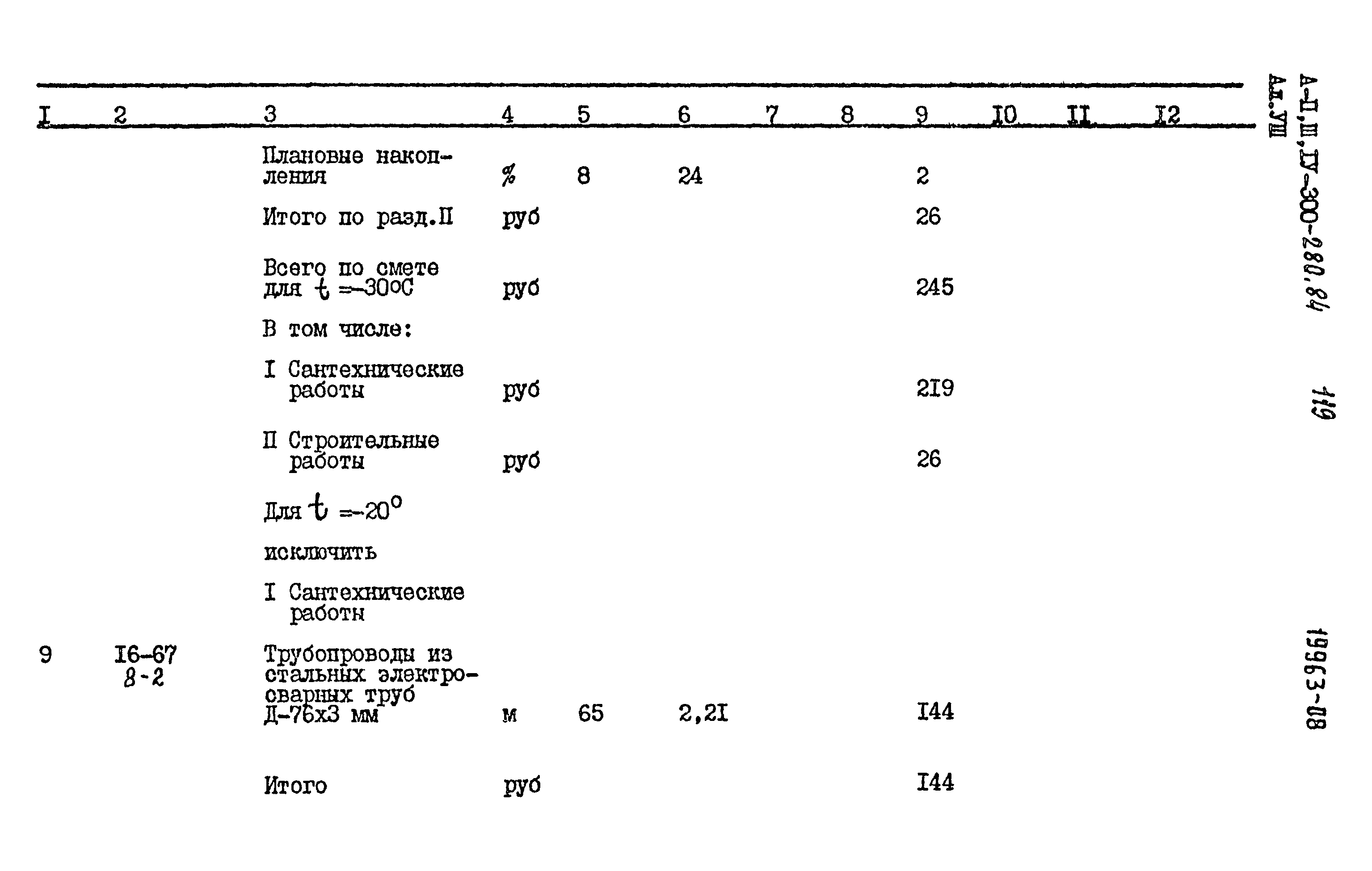 Типовой проект А-II,III,IV-300-280.84