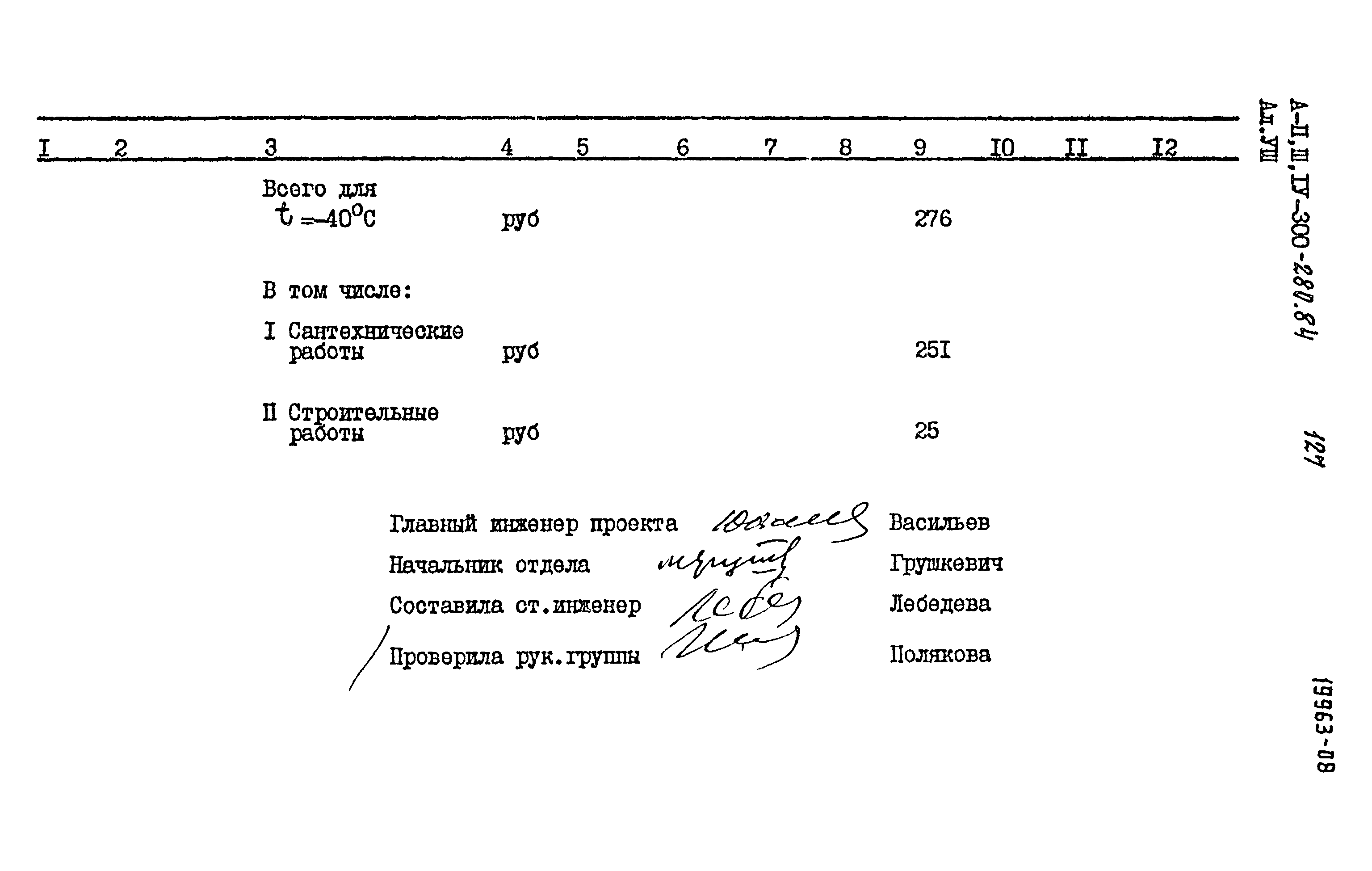 Типовой проект А-II,III,IV-300-280.84