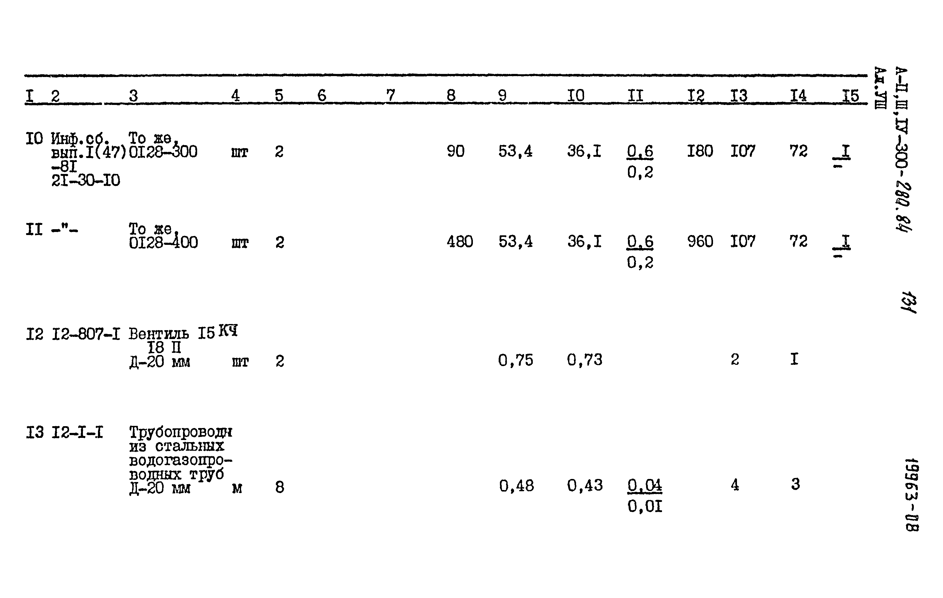 Типовой проект А-II,III,IV-300-280.84