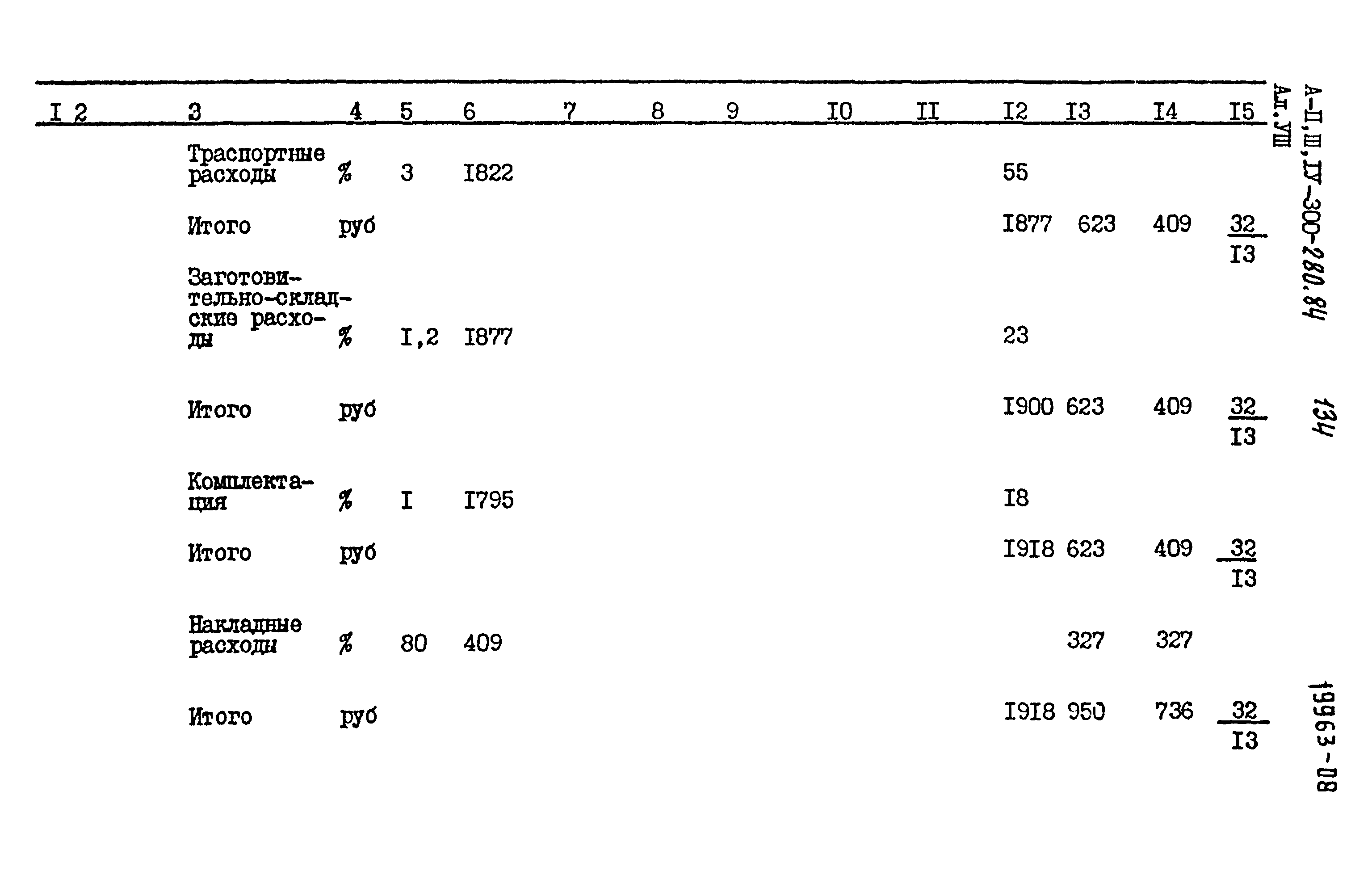 Типовой проект А-II,III,IV-300-280.84