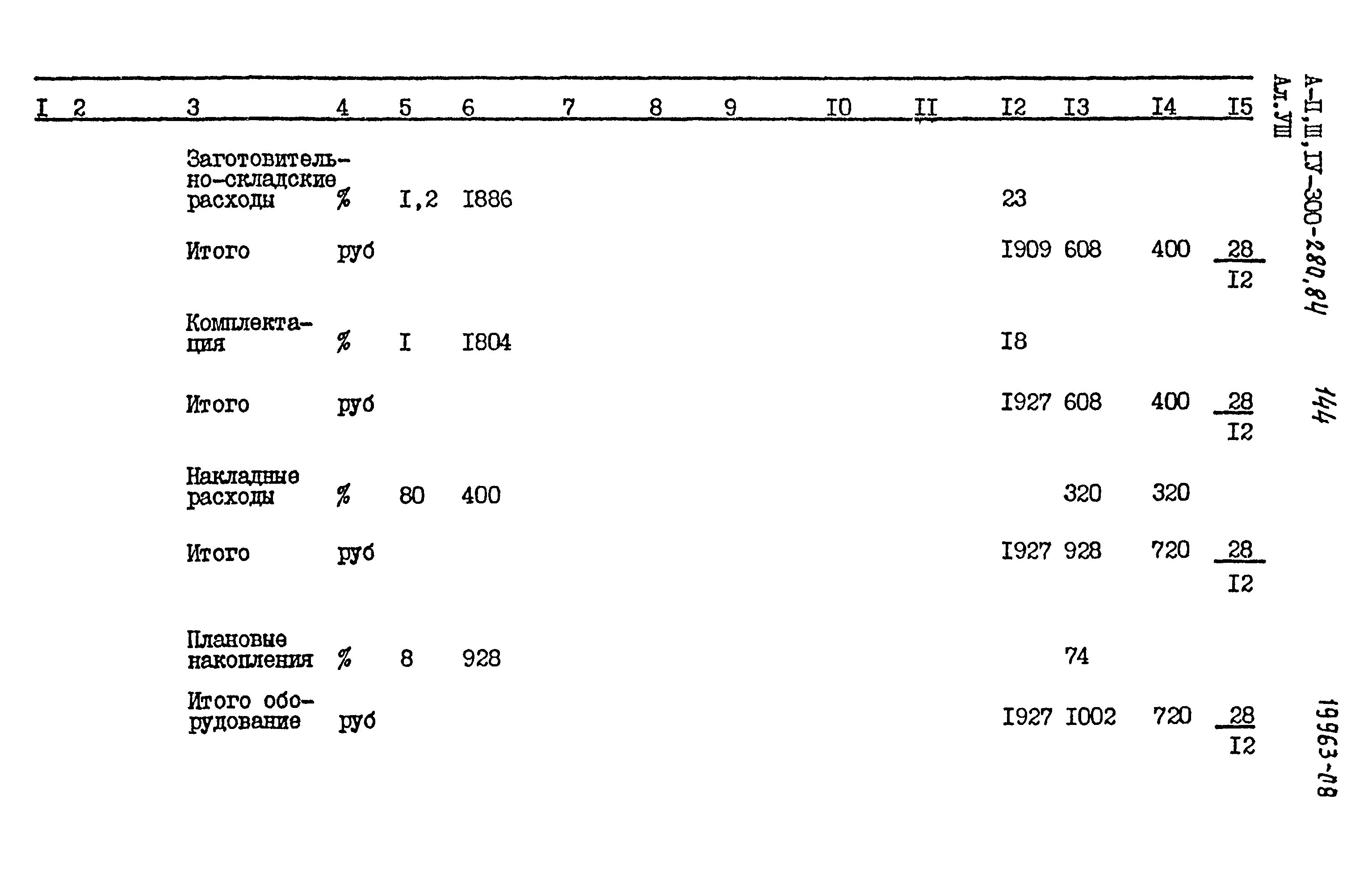 Типовой проект А-II,III,IV-300-280.84