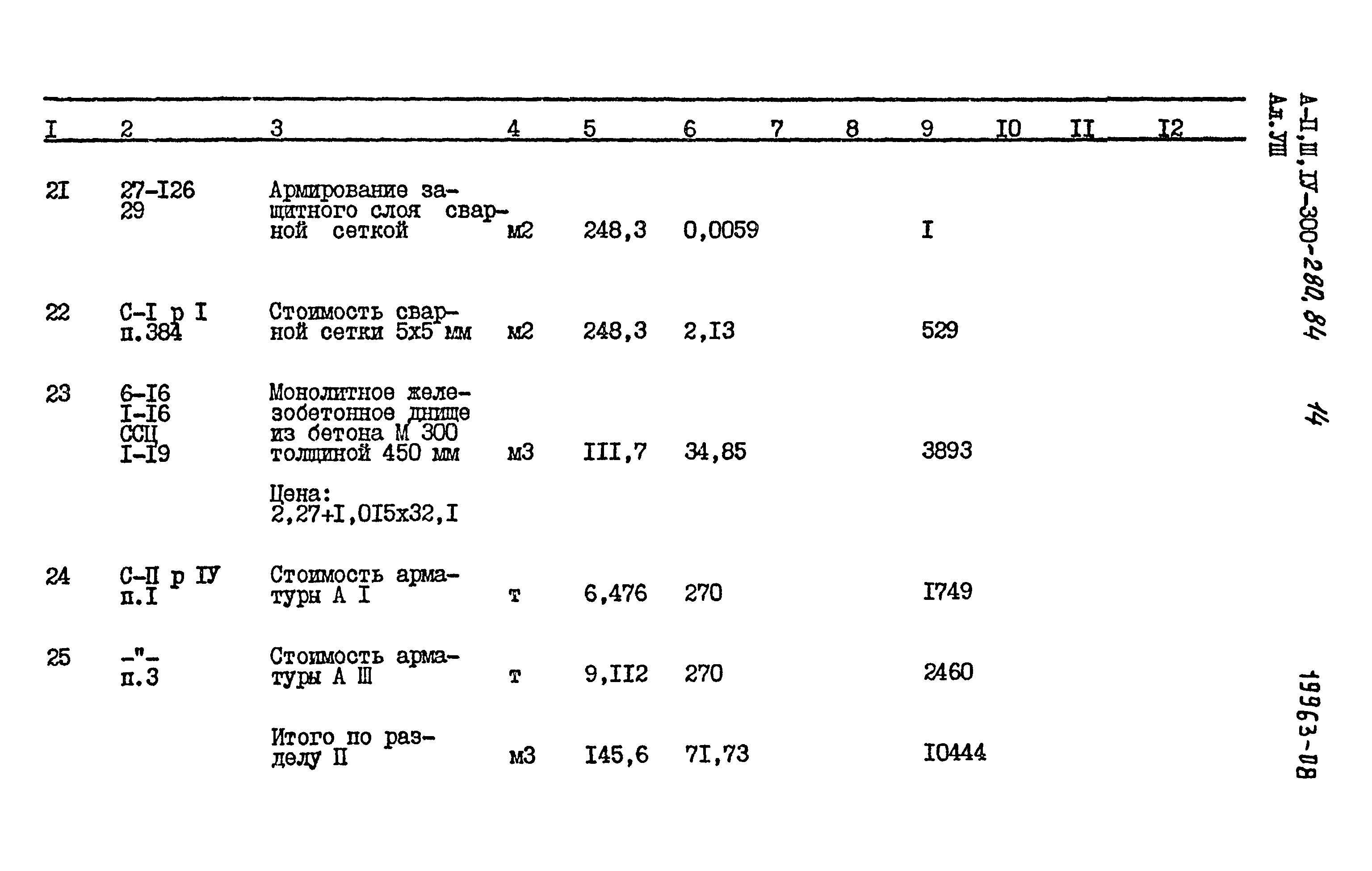 Типовой проект А-II,III,IV-300-280.84