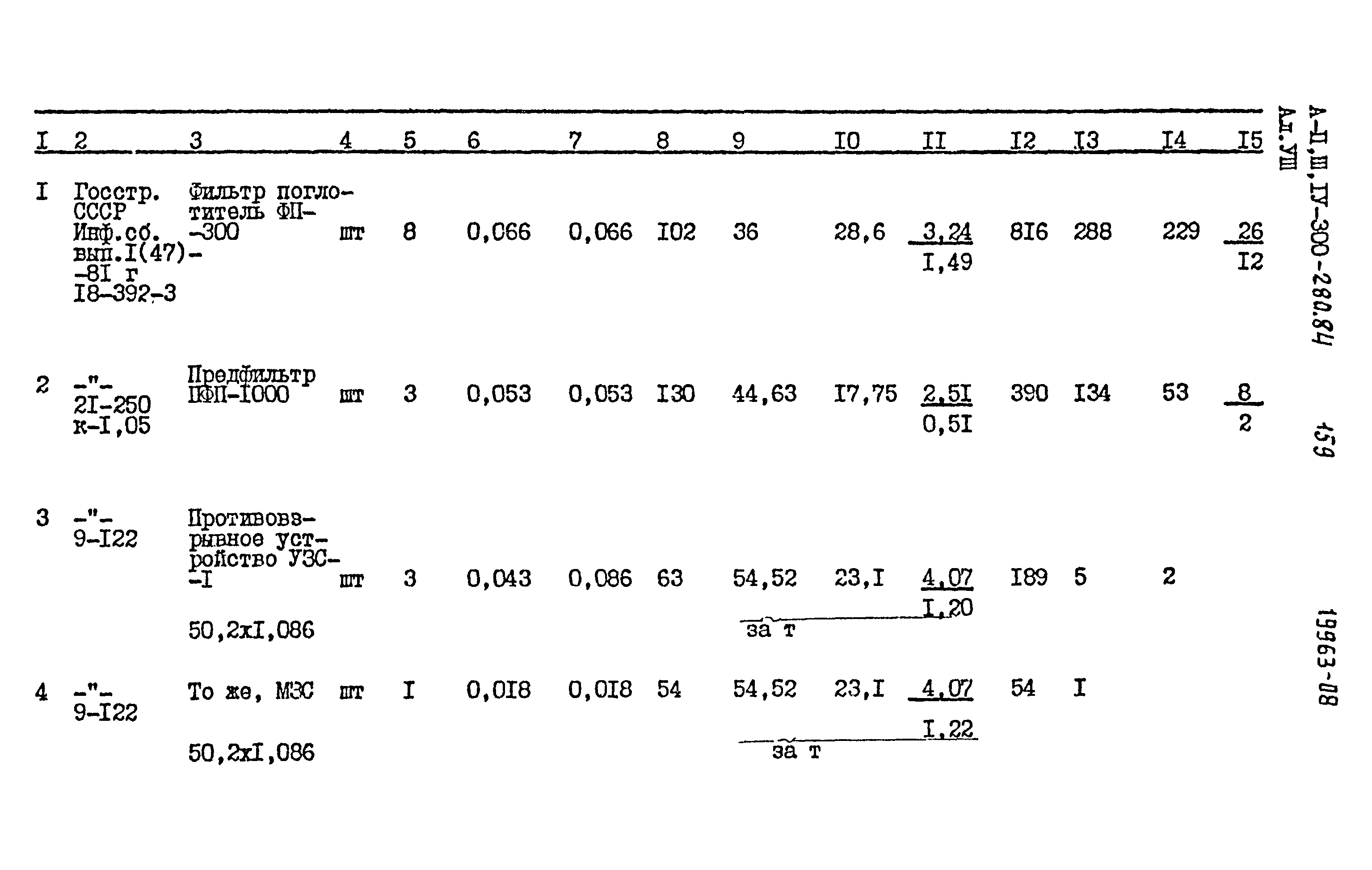 Типовой проект А-II,III,IV-300-280.84