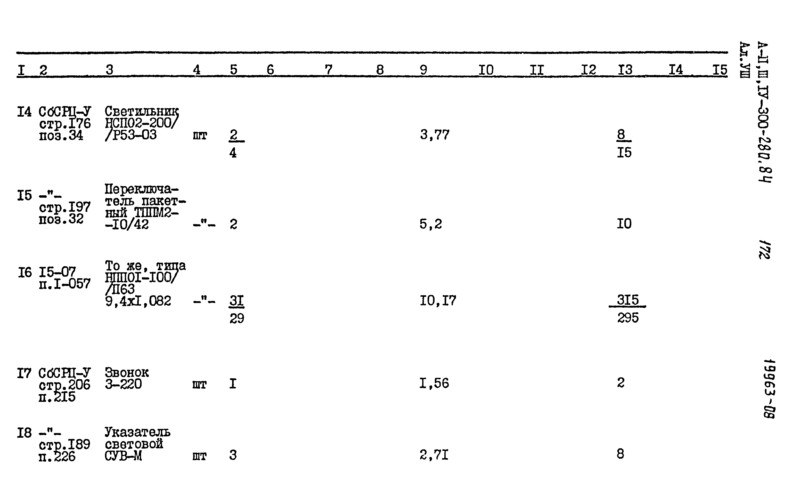 Типовой проект А-II,III,IV-300-280.84