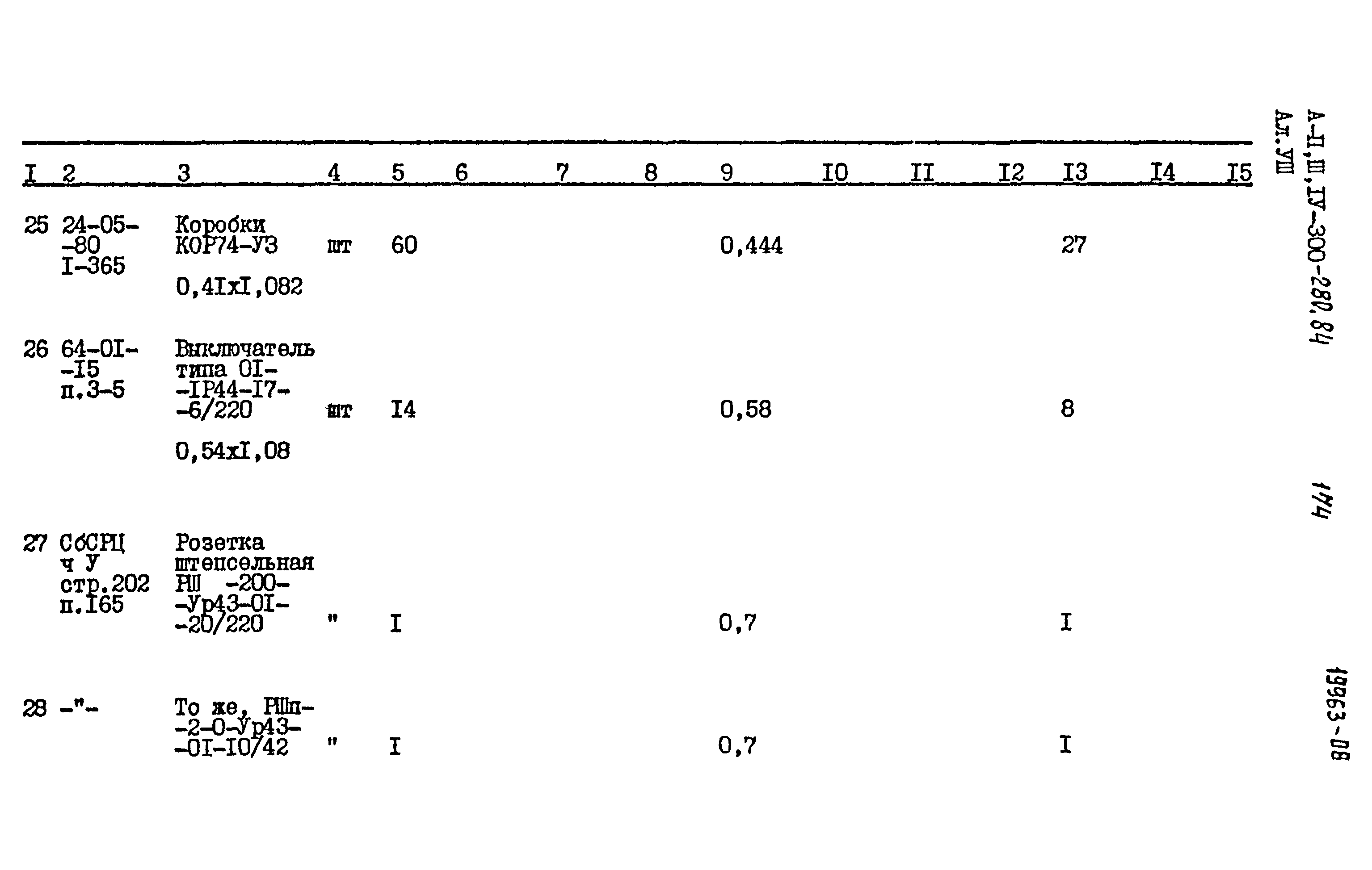 Типовой проект А-II,III,IV-300-280.84