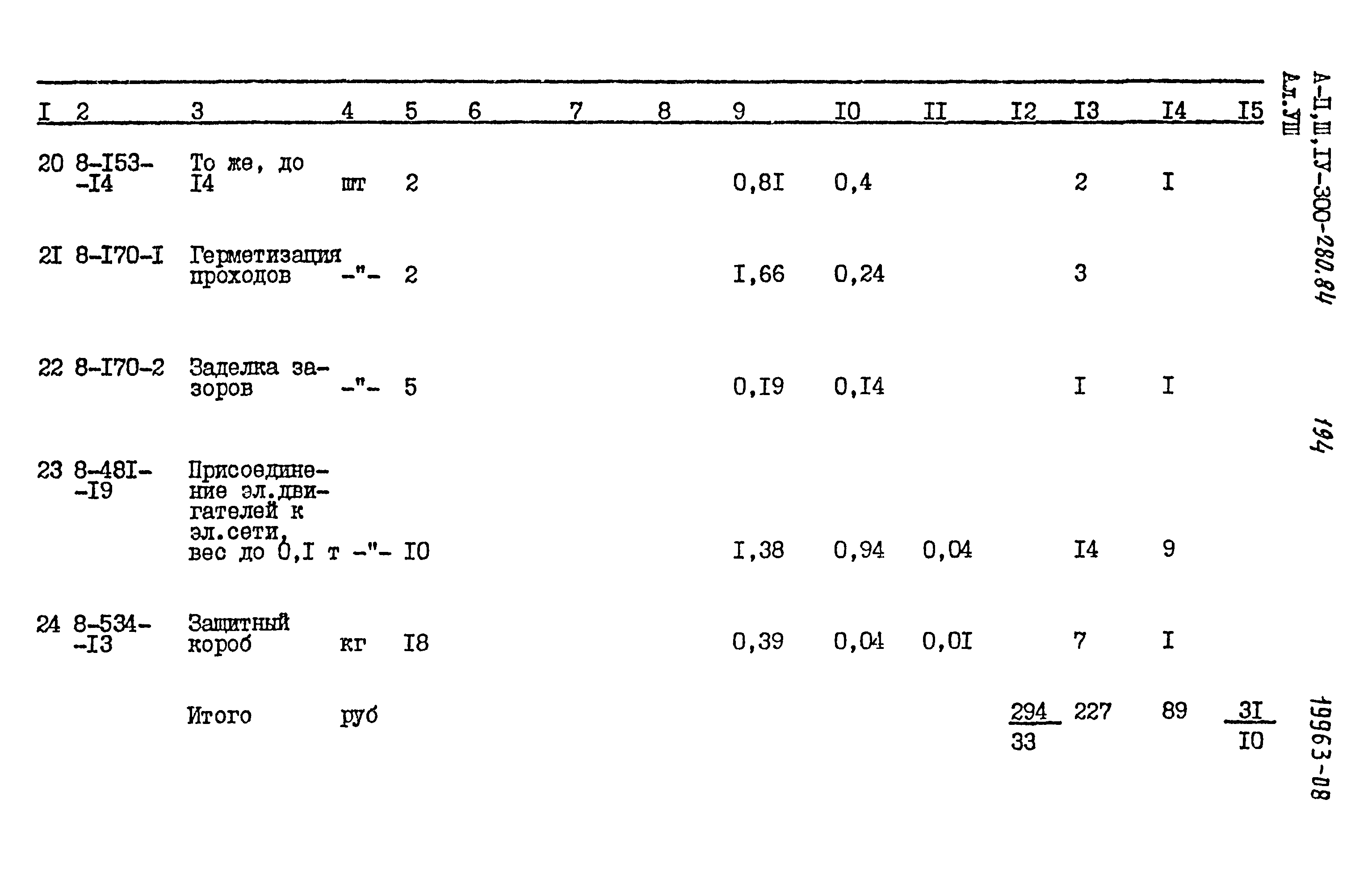 Типовой проект А-II,III,IV-300-280.84