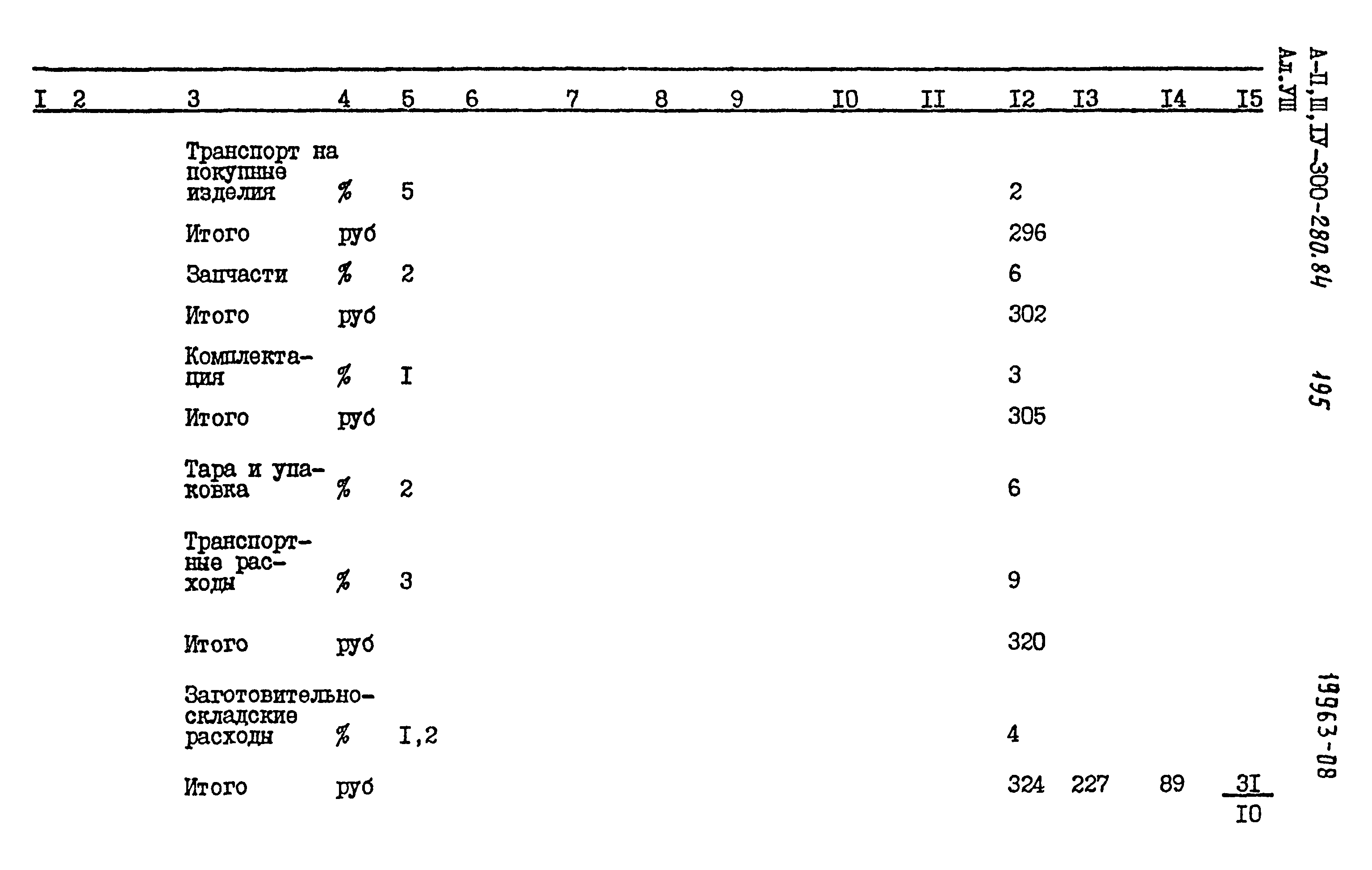 Типовой проект А-II,III,IV-300-280.84