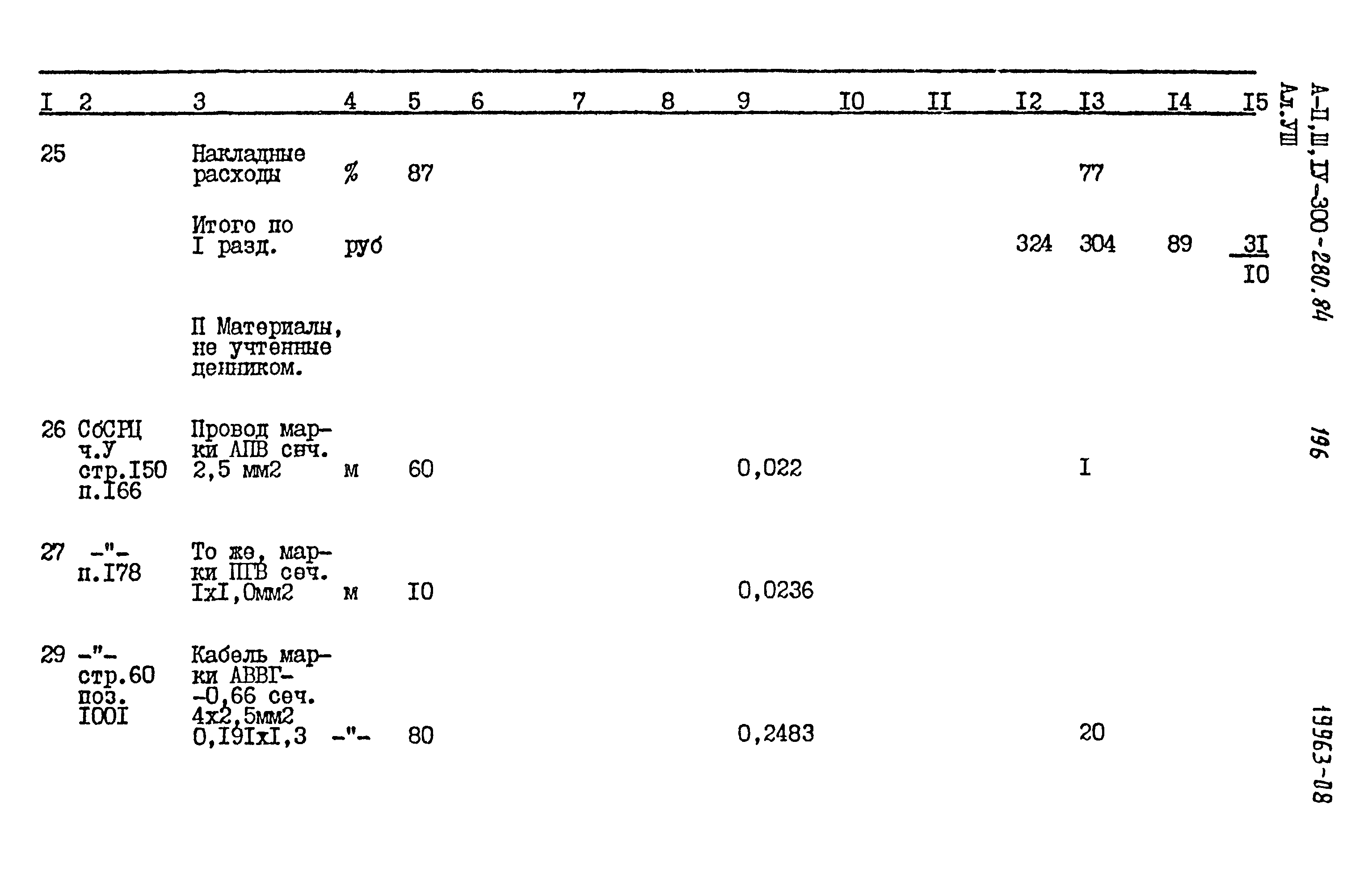 Типовой проект А-II,III,IV-300-280.84