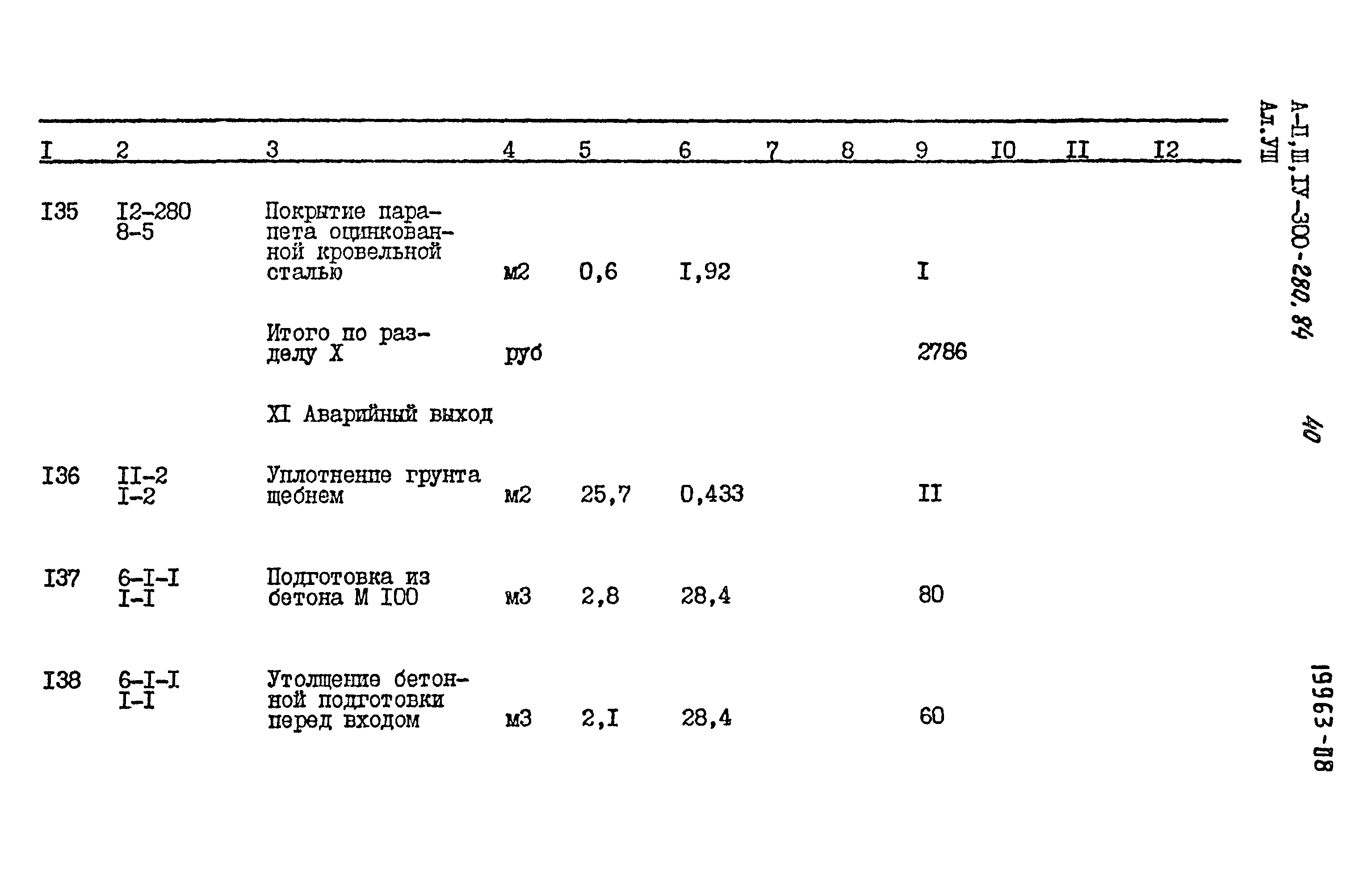 Типовой проект А-II,III,IV-300-280.84