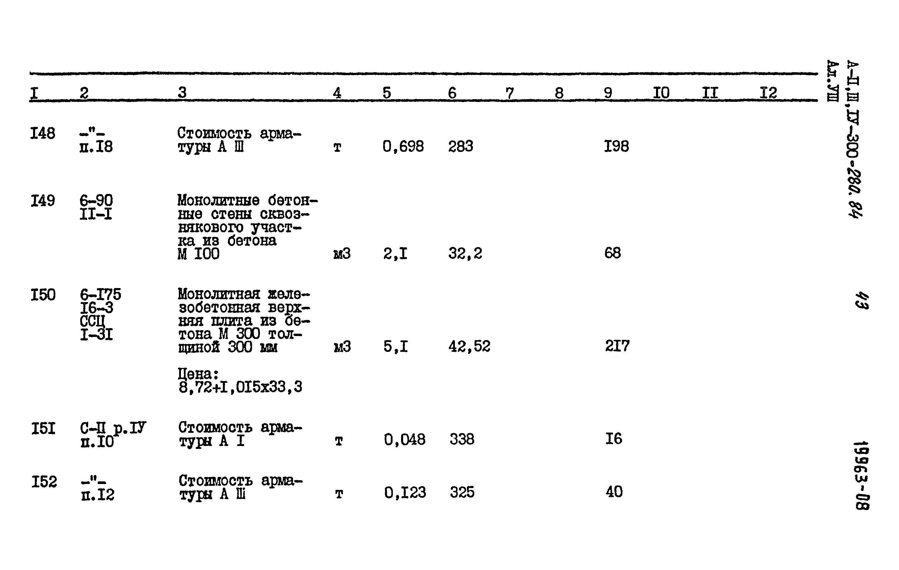 Типовой проект А-II,III,IV-300-280.84