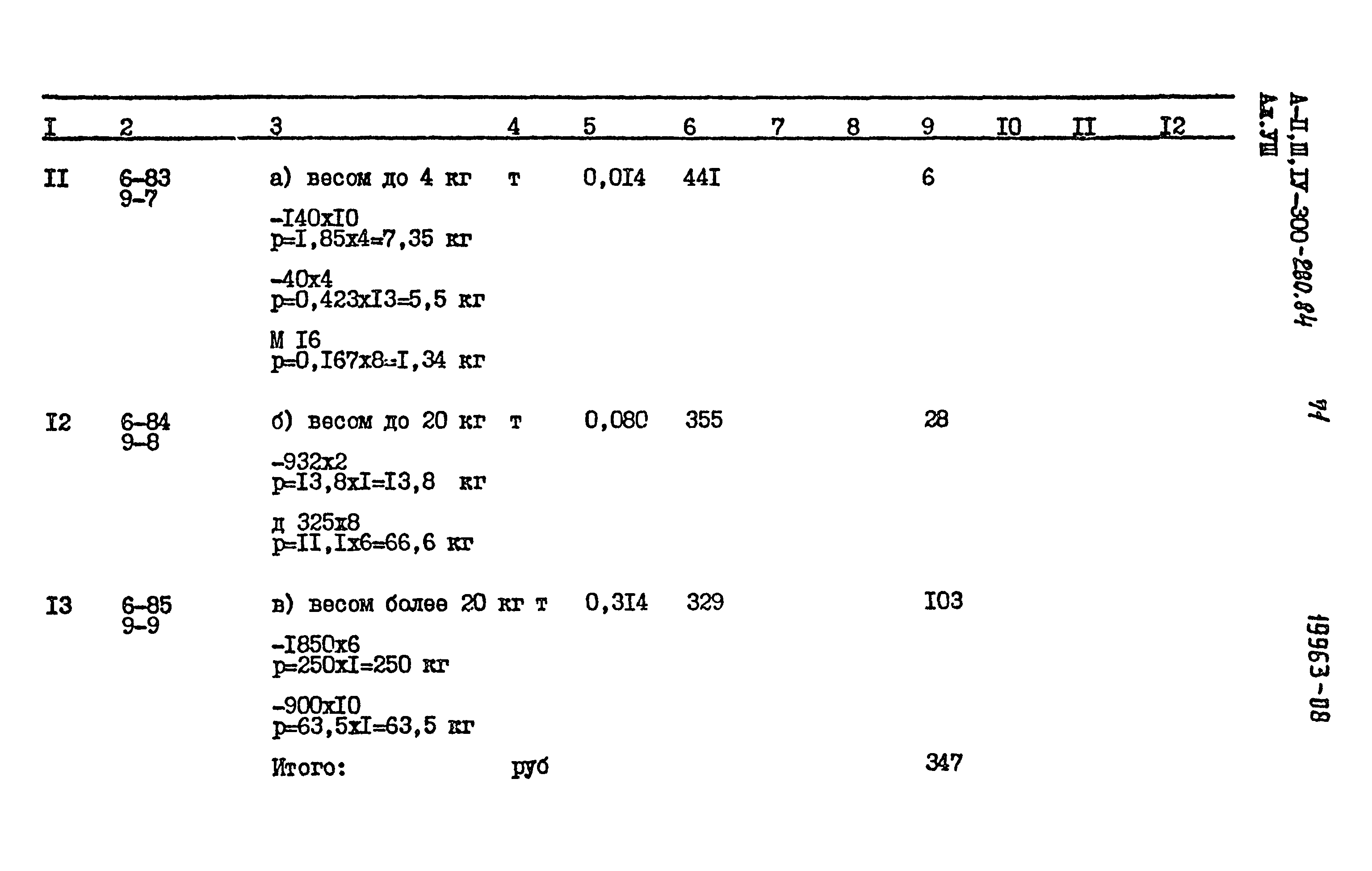 Типовой проект А-II,III,IV-300-280.84