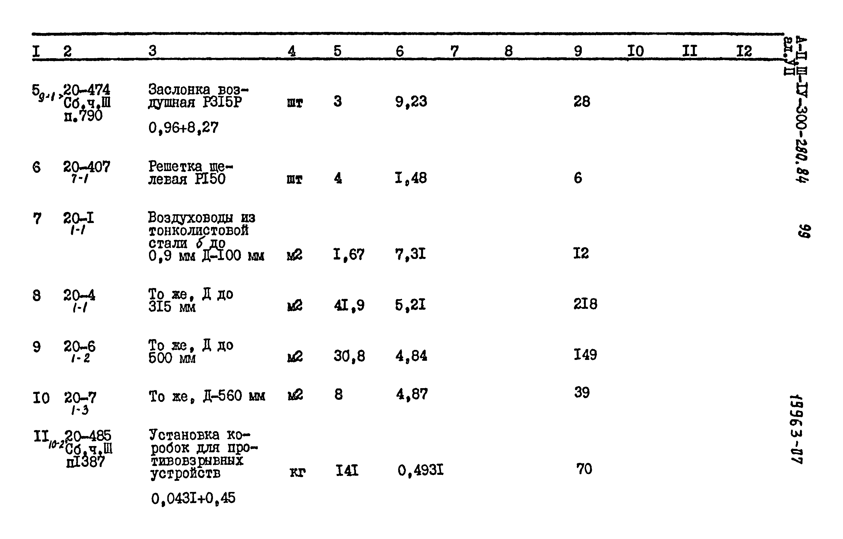 Типовой проект А-II,III,IV-300-280.84