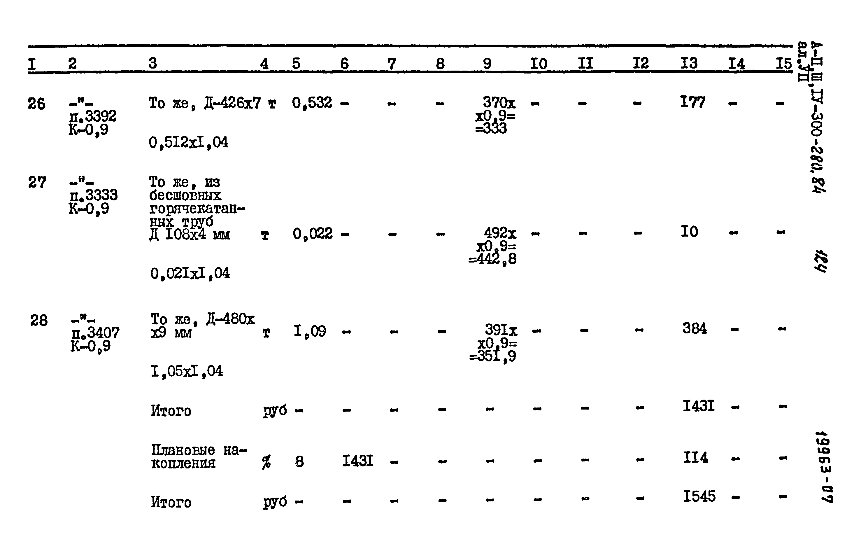 Типовой проект А-II,III,IV-300-280.84