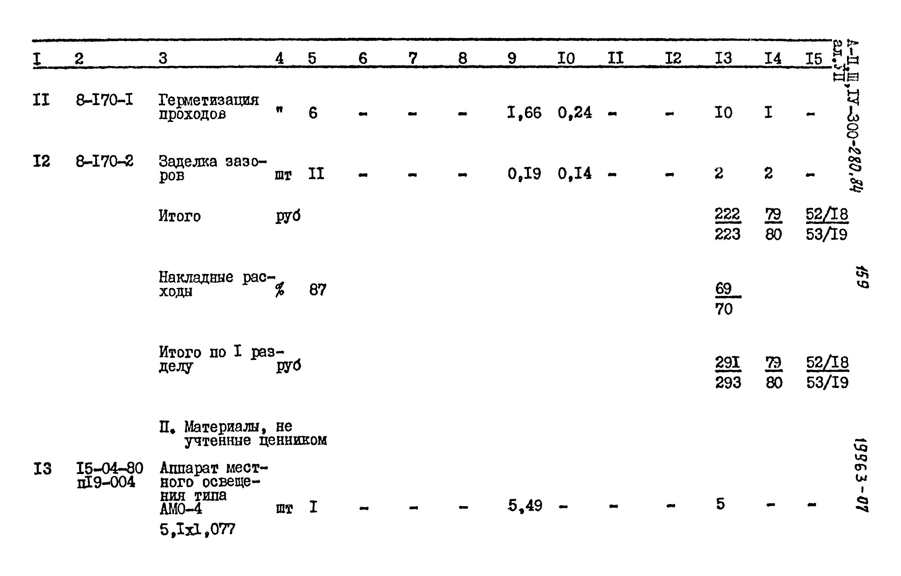 Типовой проект А-II,III,IV-300-280.84