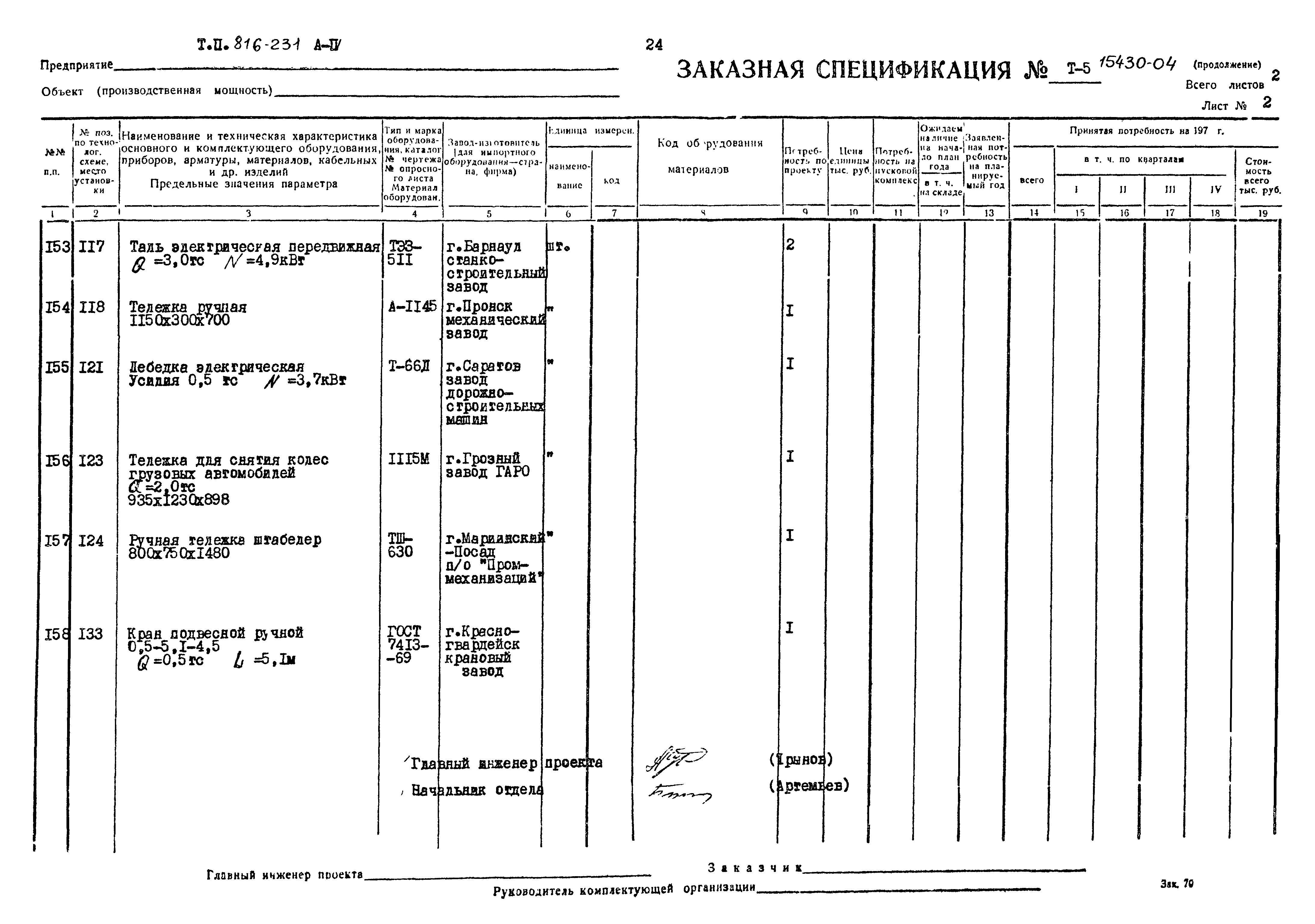 Типовой проект 816-231