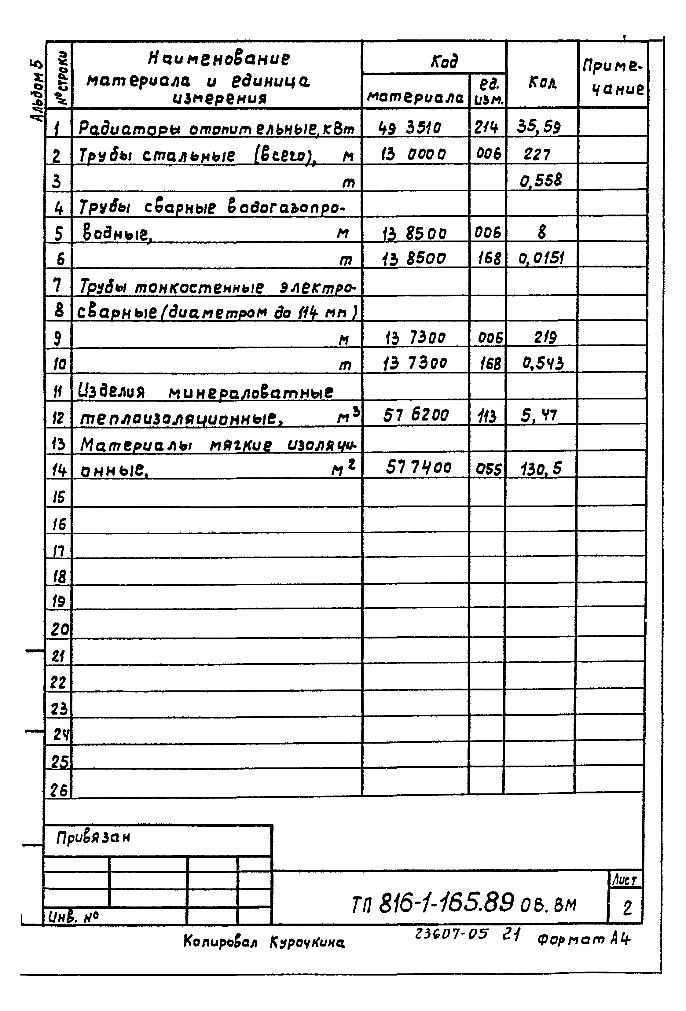 Типовой проект 816-1-165.89