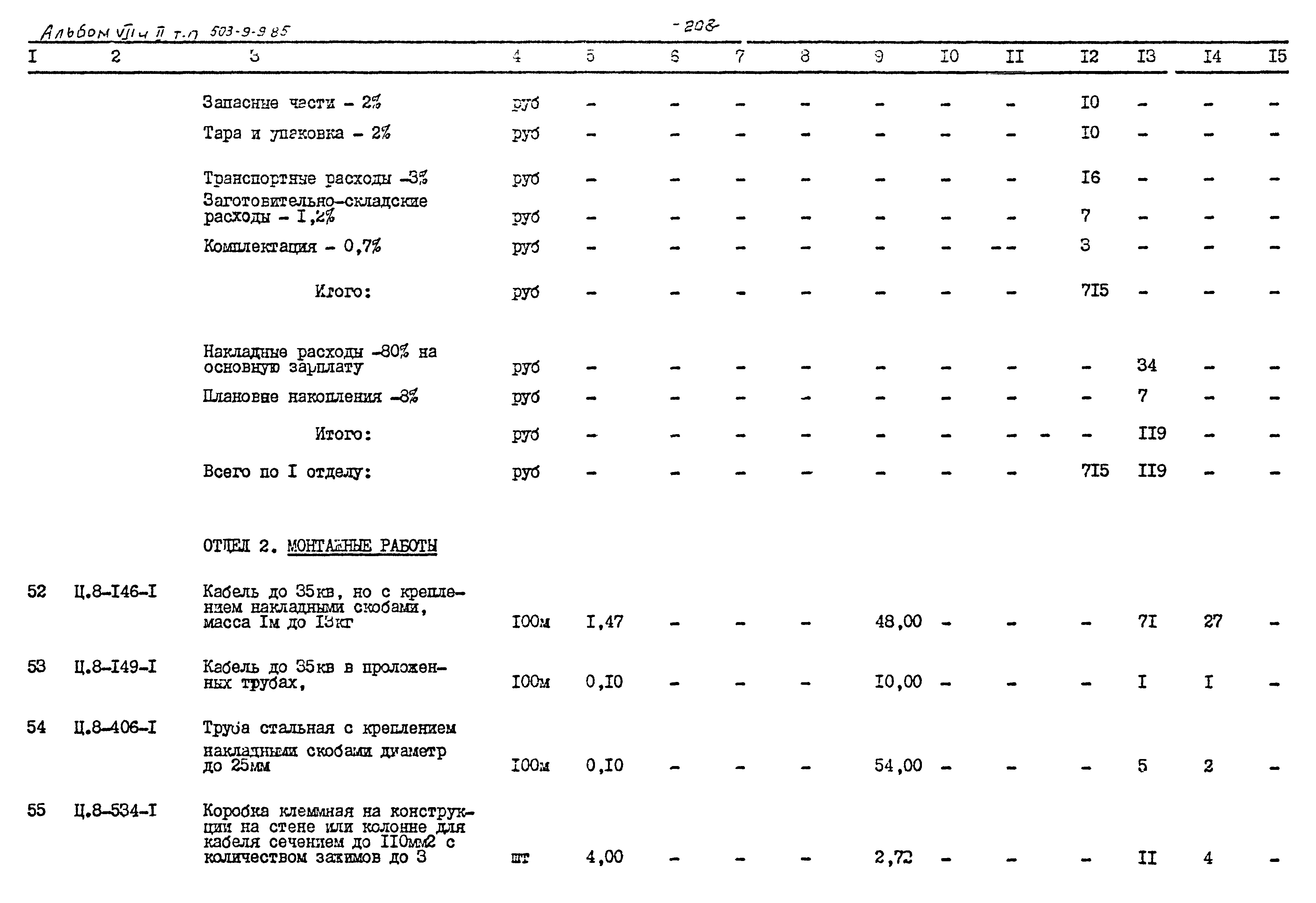 Типовой проект 503-9-9.85