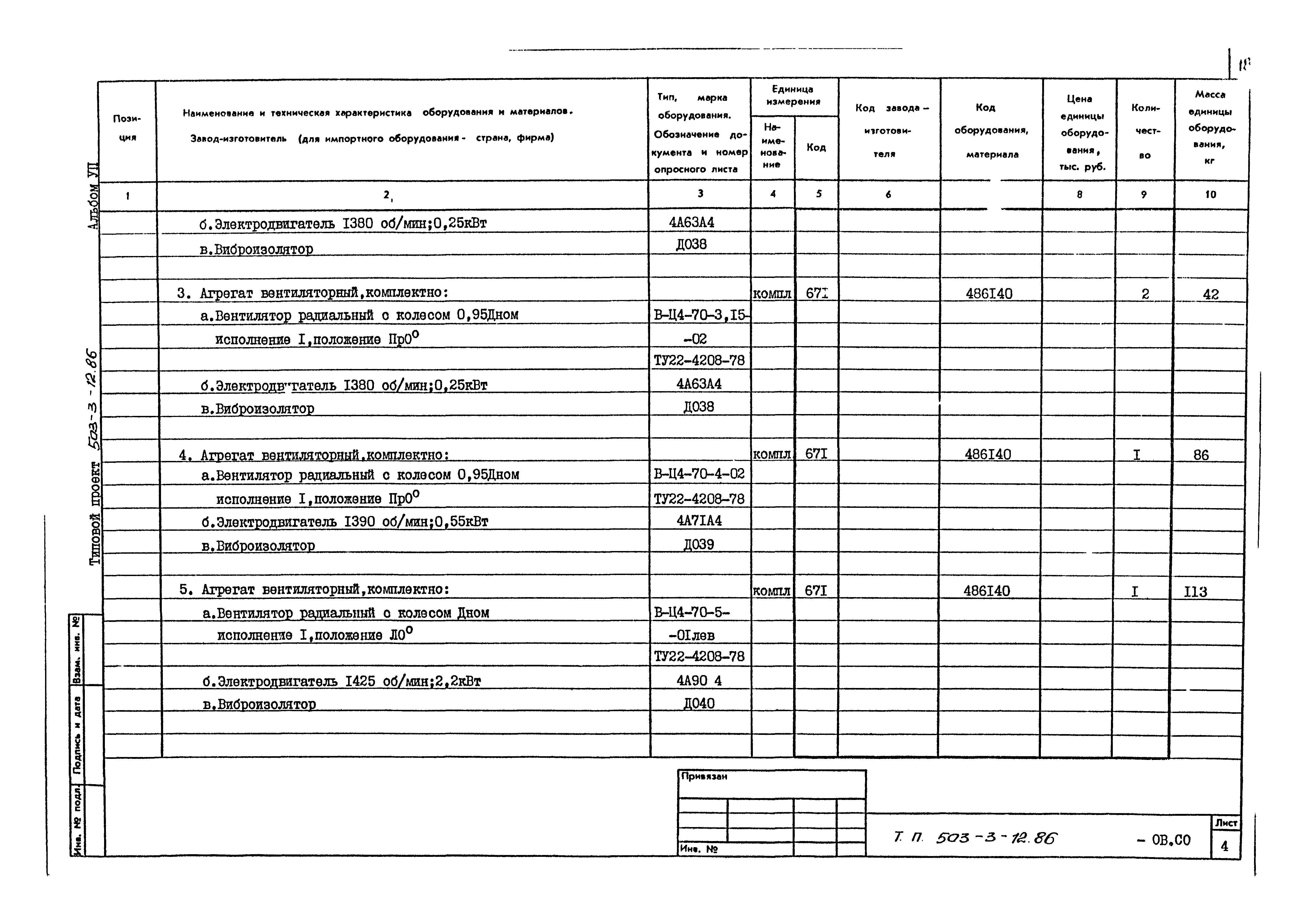 Типовой проект 503-3-12.86