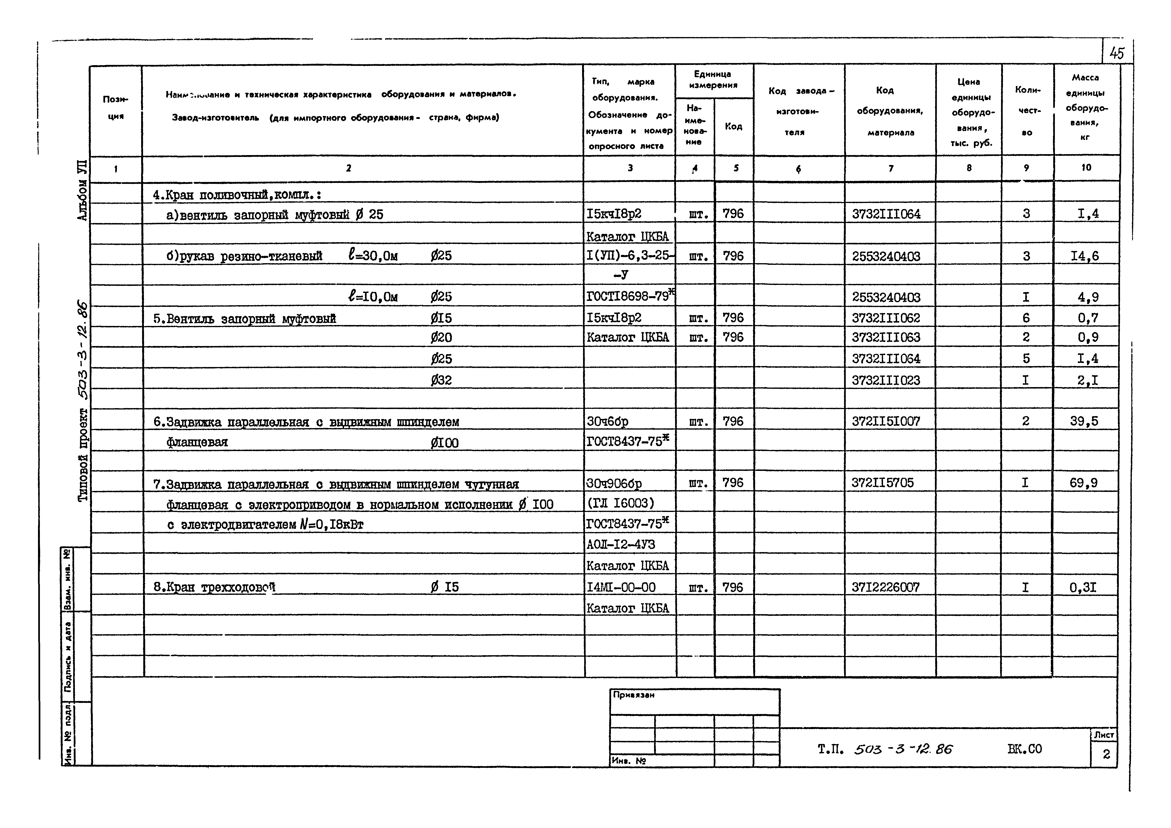 Типовой проект 503-3-12.86