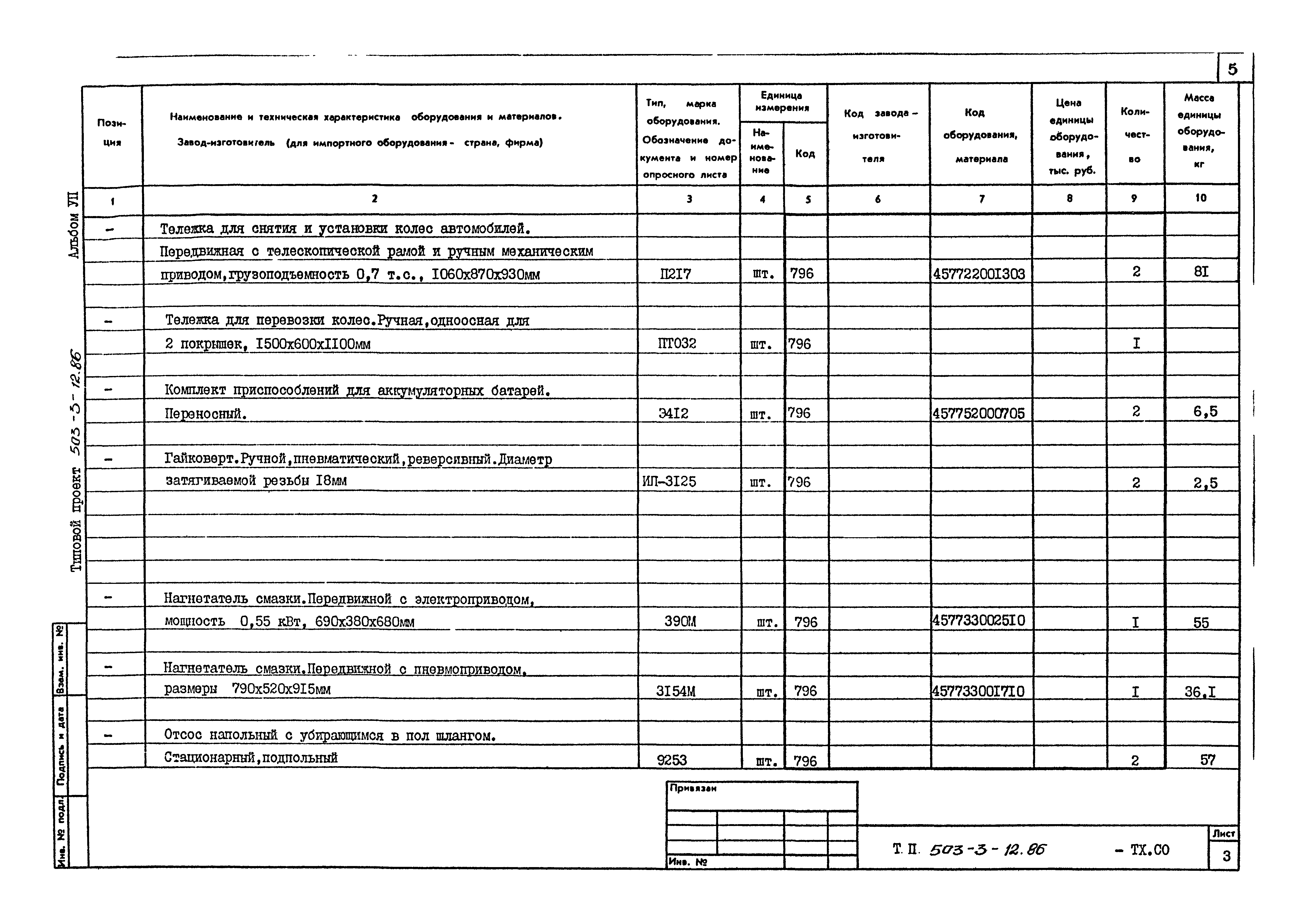 Типовой проект 503-3-12.86