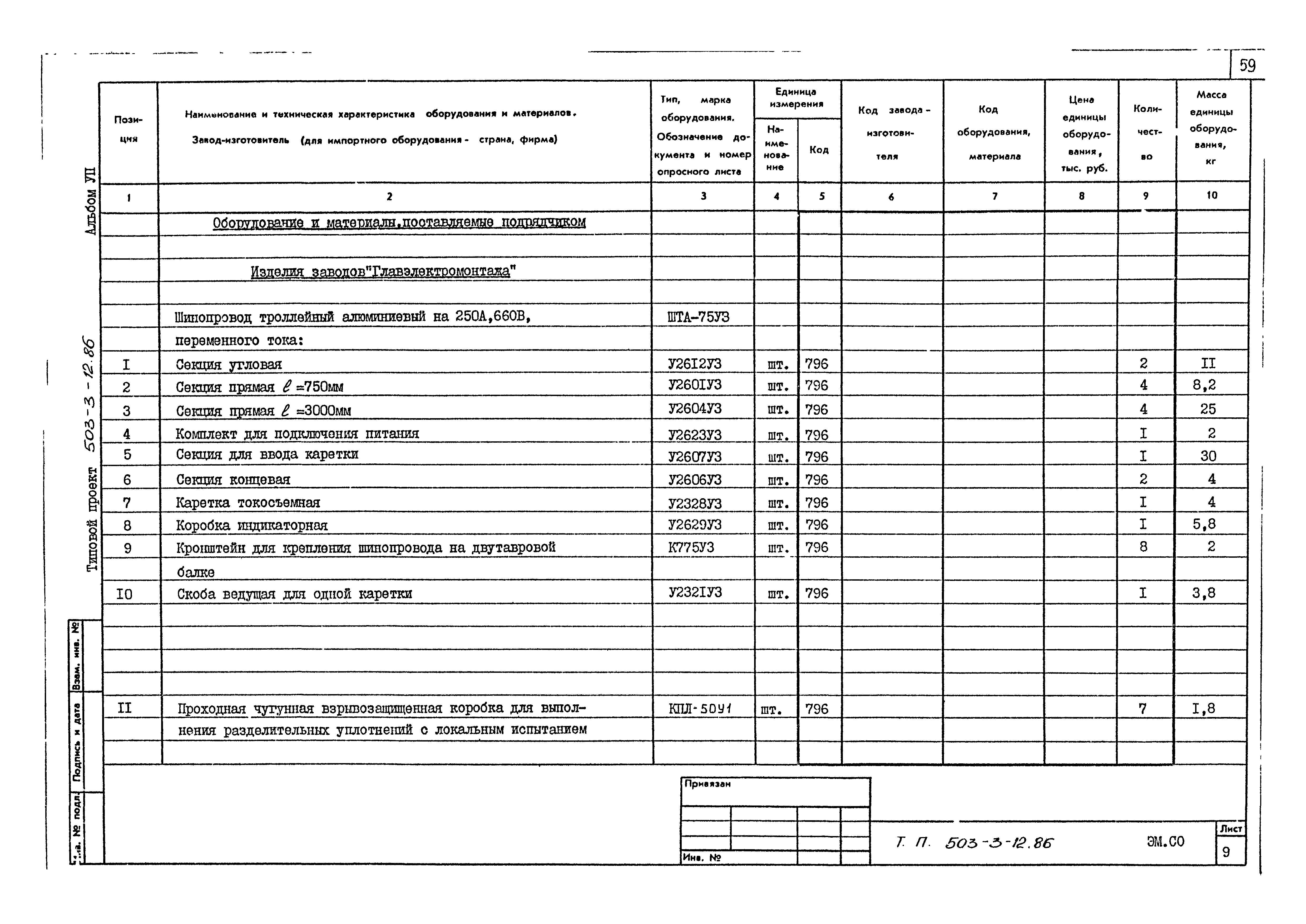 Типовой проект 503-3-12.86