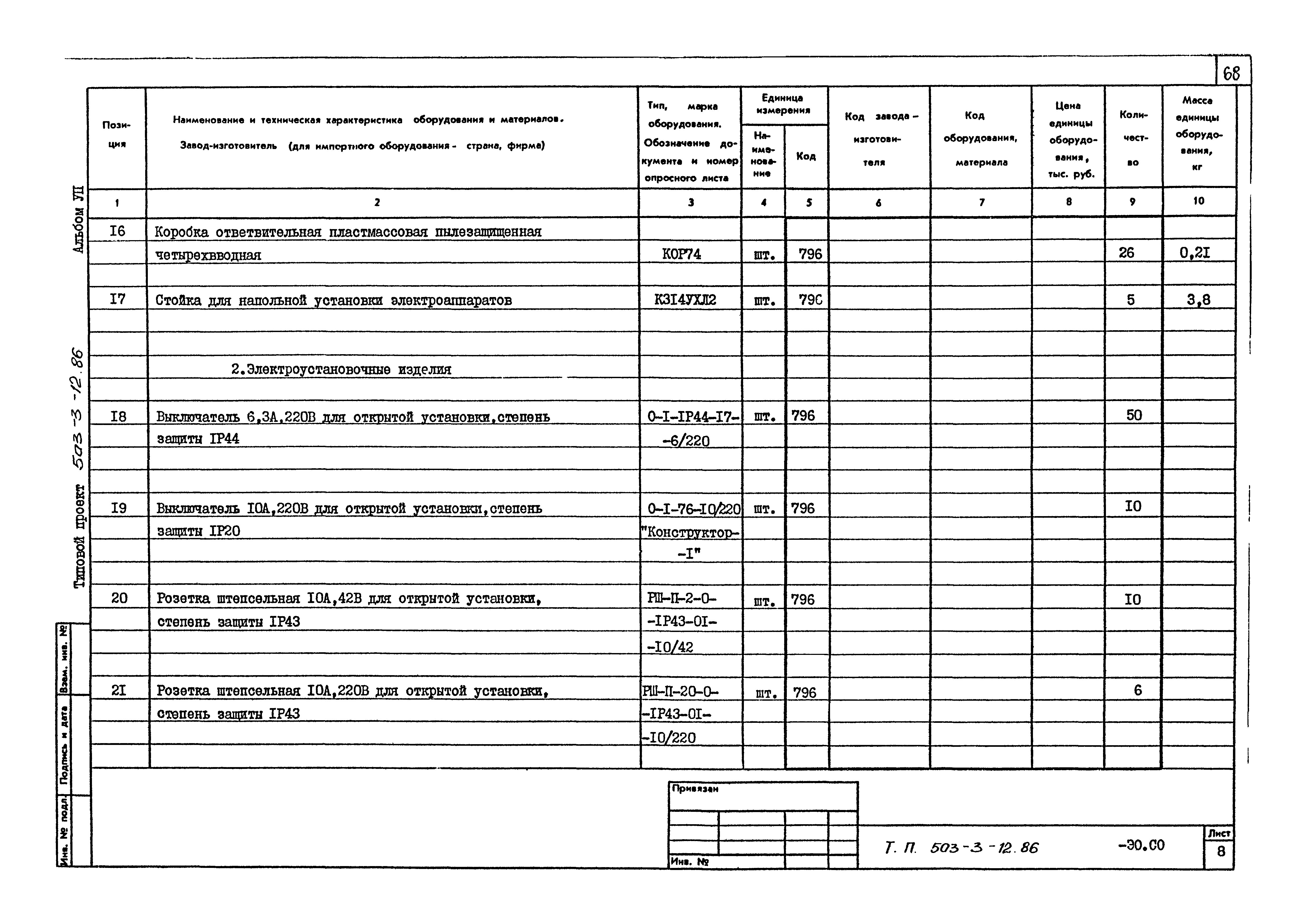 Типовой проект 503-3-12.86