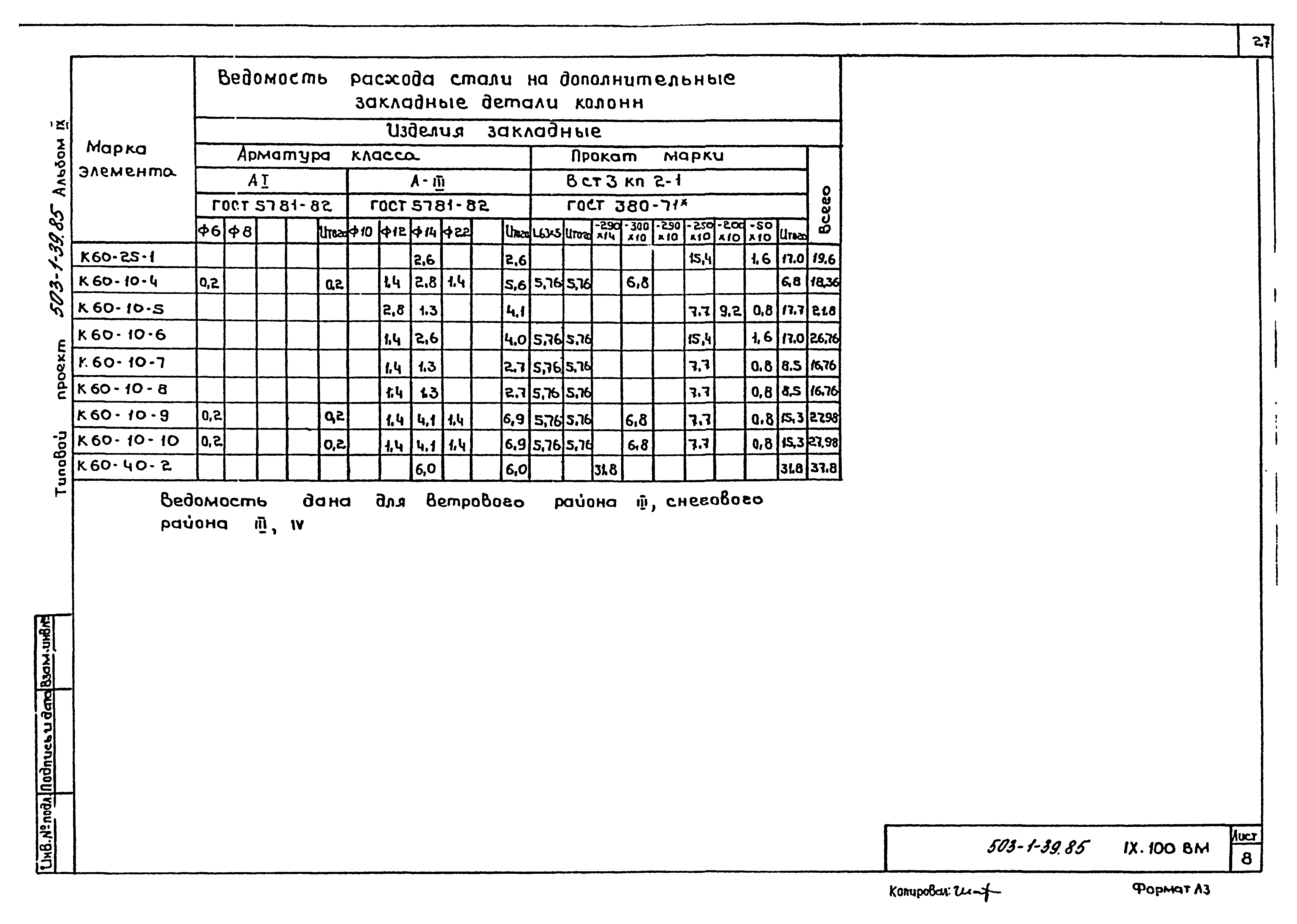 Типовой проект 503-1-39.85