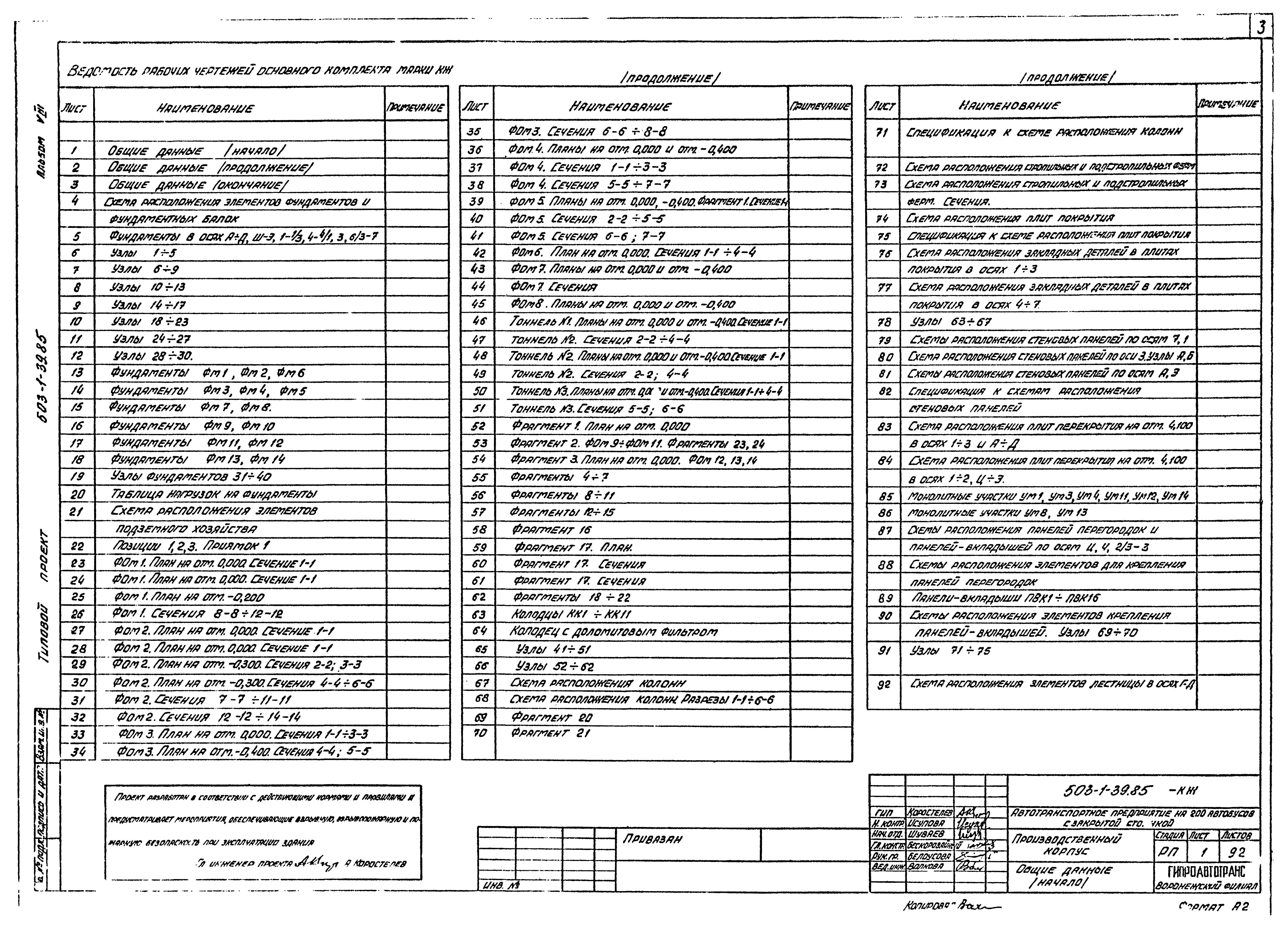 Типовой проект 503-1-39.85