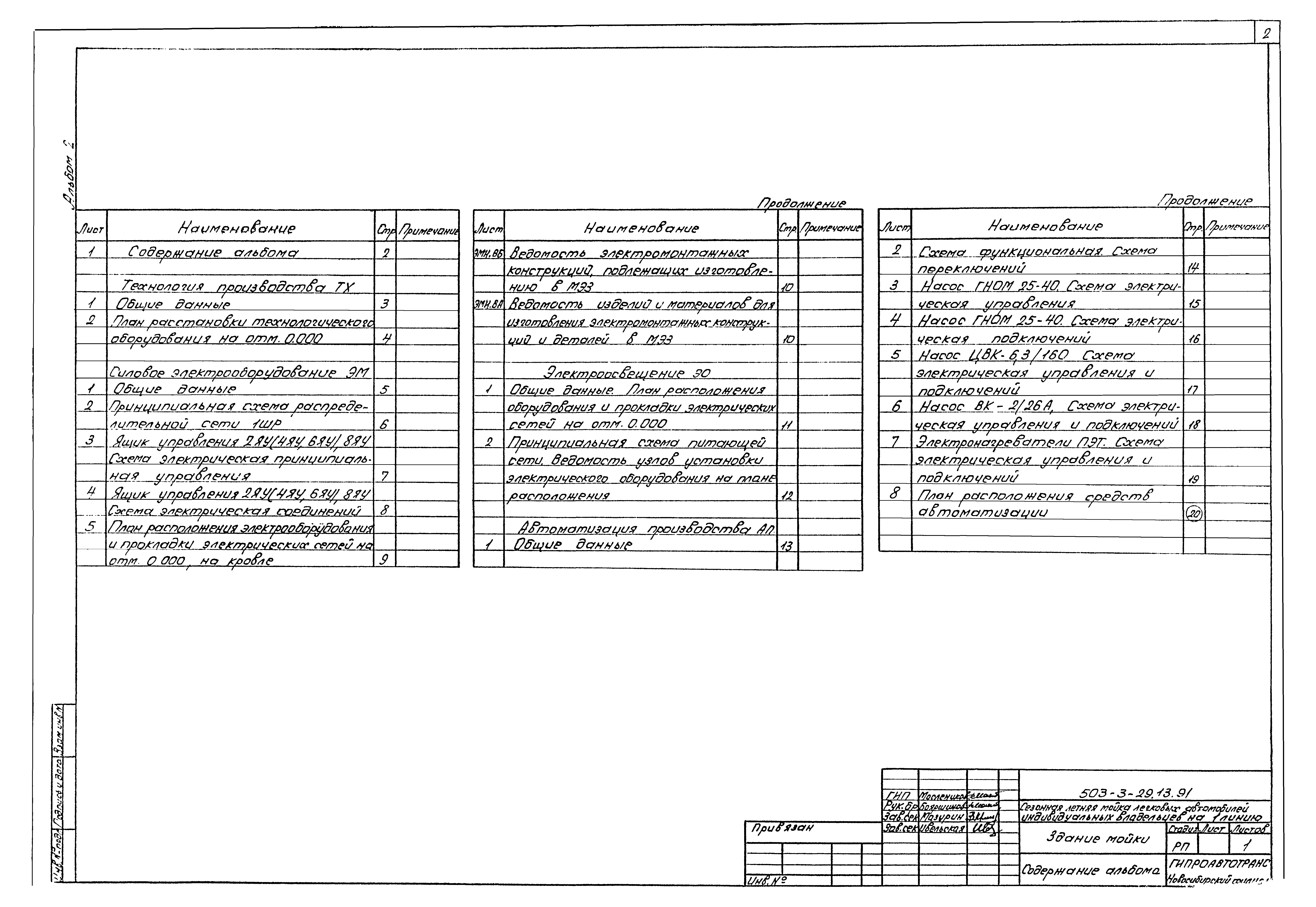 Типовой проект 503-3-29.13.91