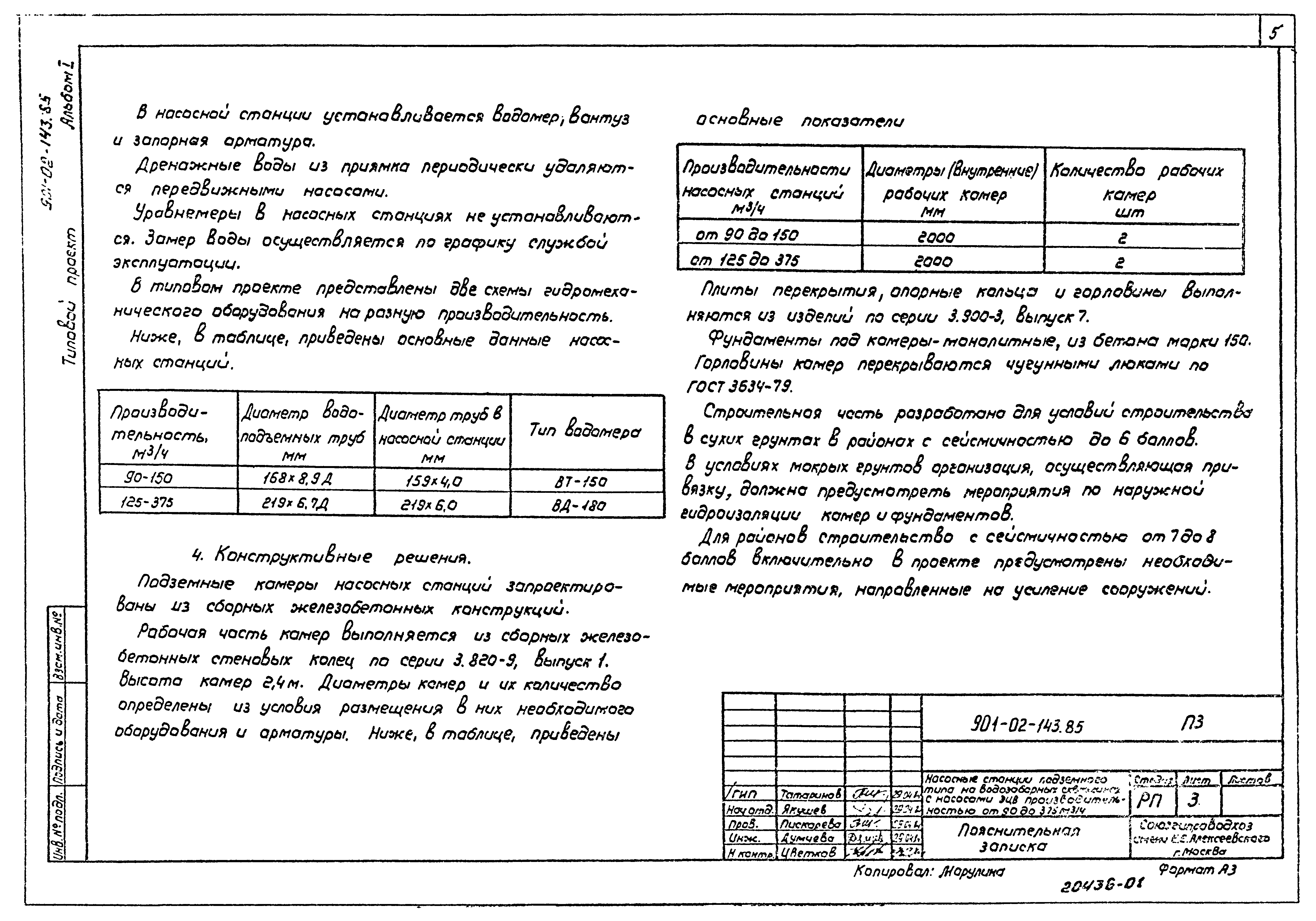 Типовые проектные решения 901-02-143.85